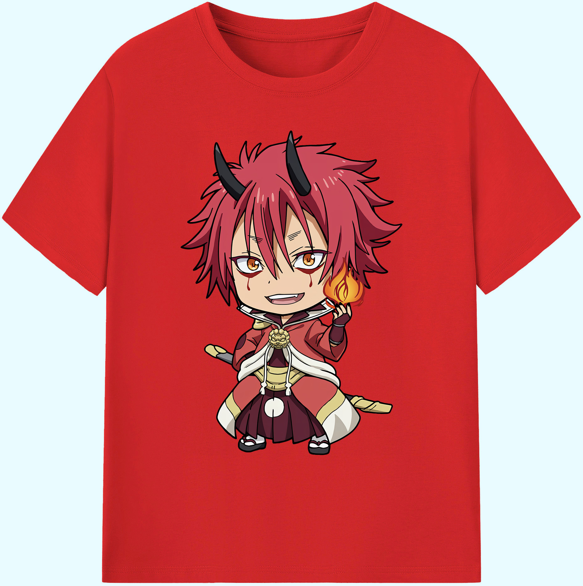（画像用） 転スラ Regarding Reincarnated to Slime 綿100％ メンズ半袖Tシャツ｜肌触りやわらか＆通気性