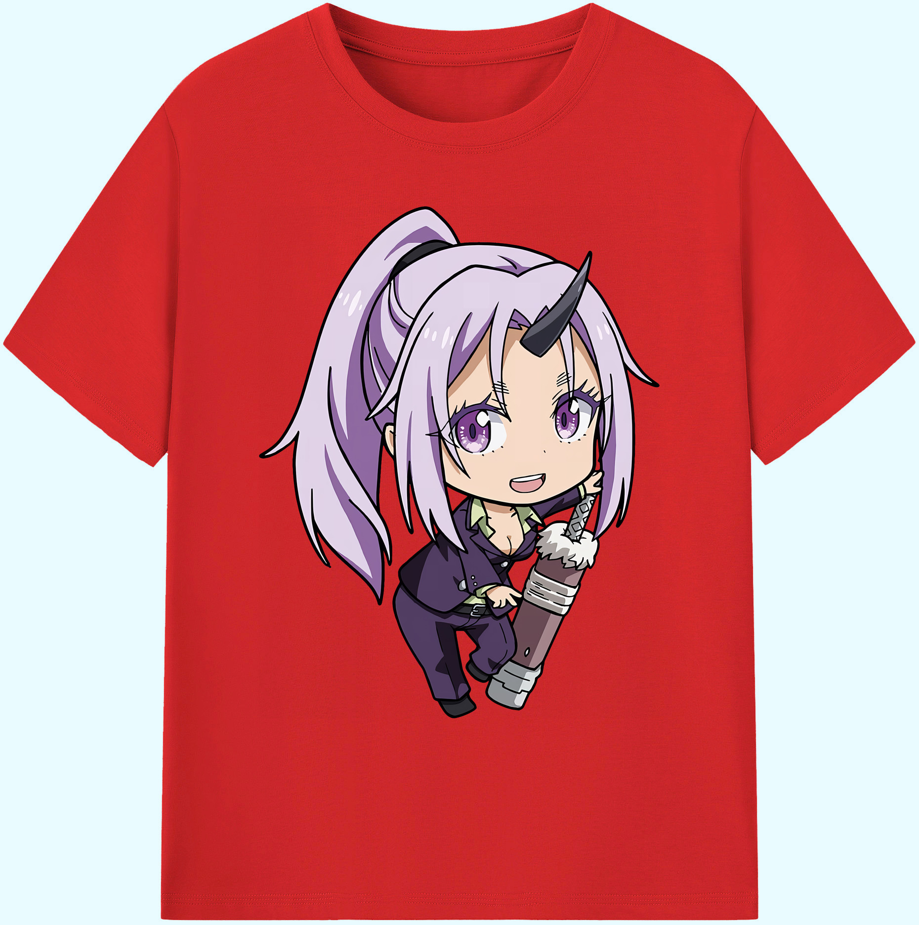 （画像用） 転スラ Regarding Reincarnated to Slime 綿100％ メンズ半袖Tシャツ｜肌触りやわらか＆通気性