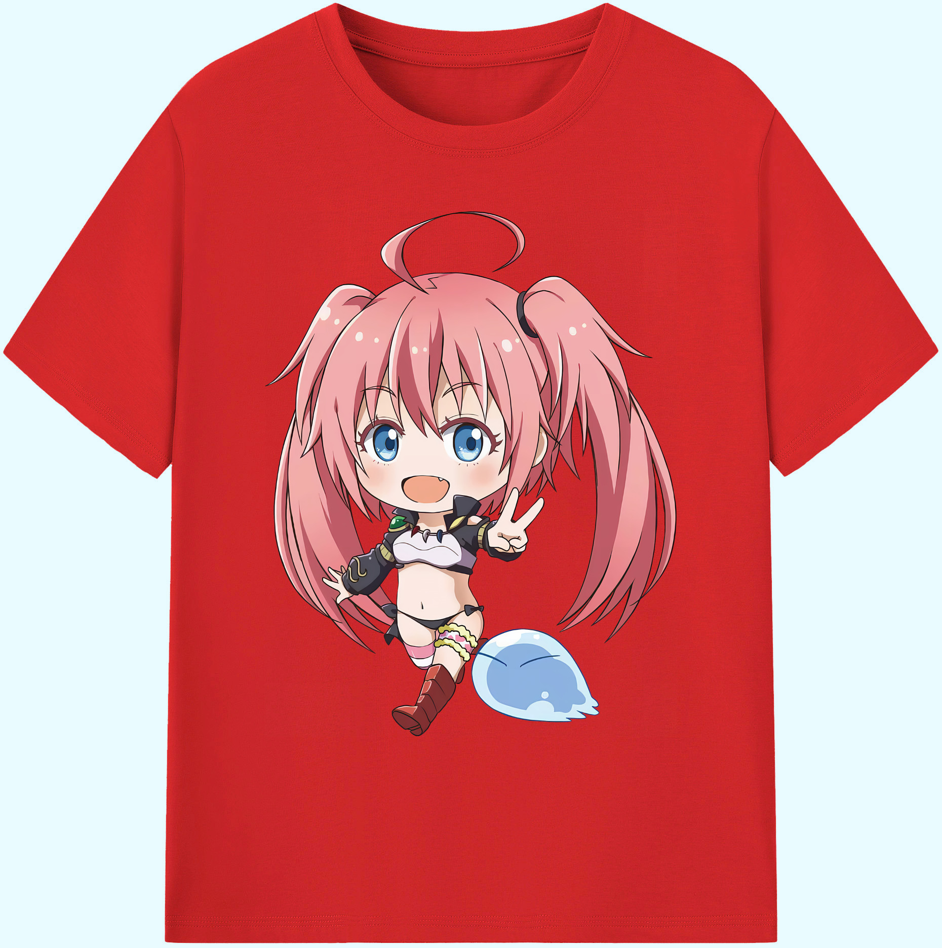 （画像用） 転スラ Regarding Reincarnated to Slime 綿100％ メンズ半袖Tシャツ｜肌触りやわらか＆通気性