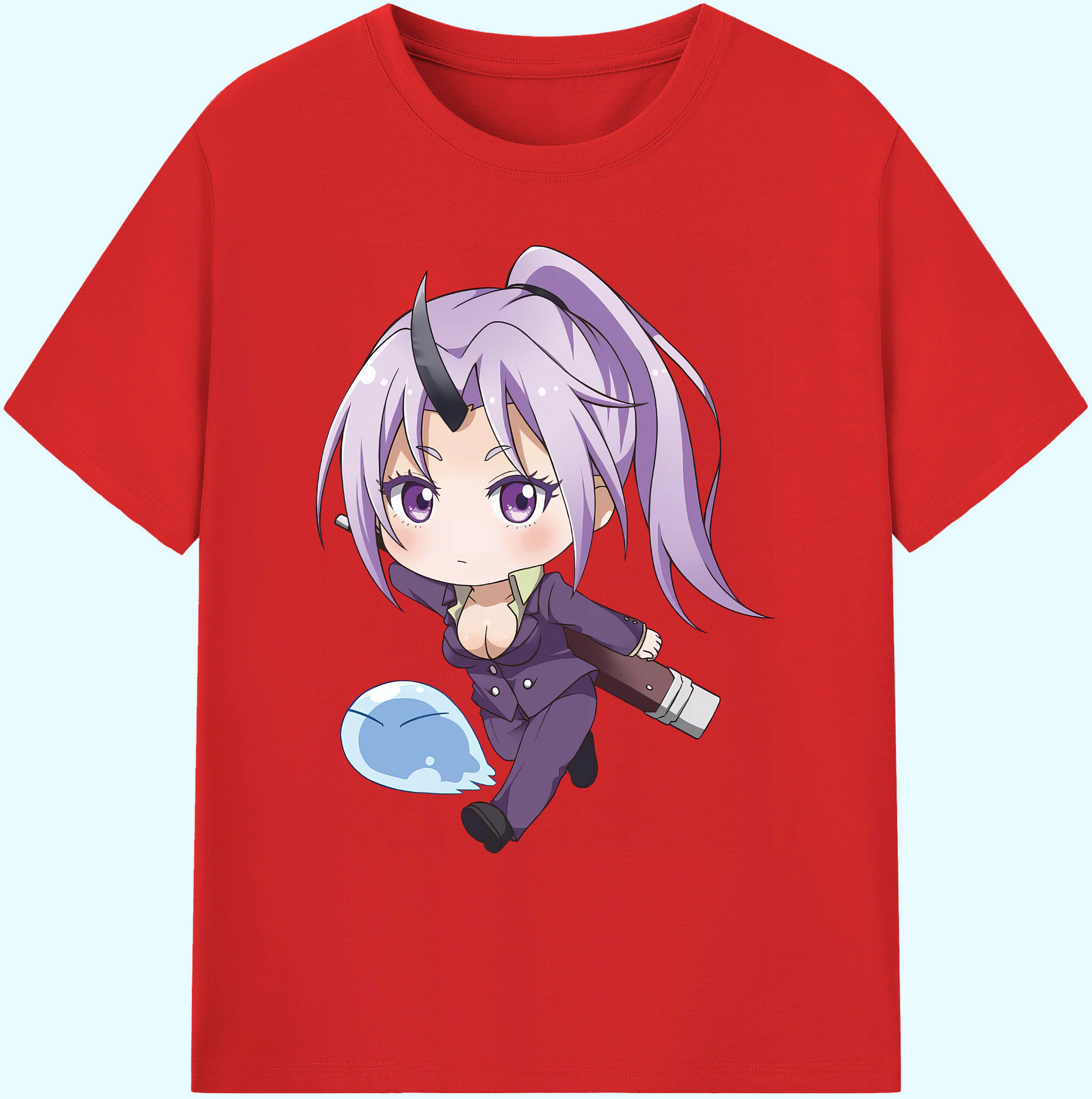 （画像用） 転スラ Regarding Reincarnated to Slime 綿100％ メンズ半袖Tシャツ｜肌触りやわらか＆通気性