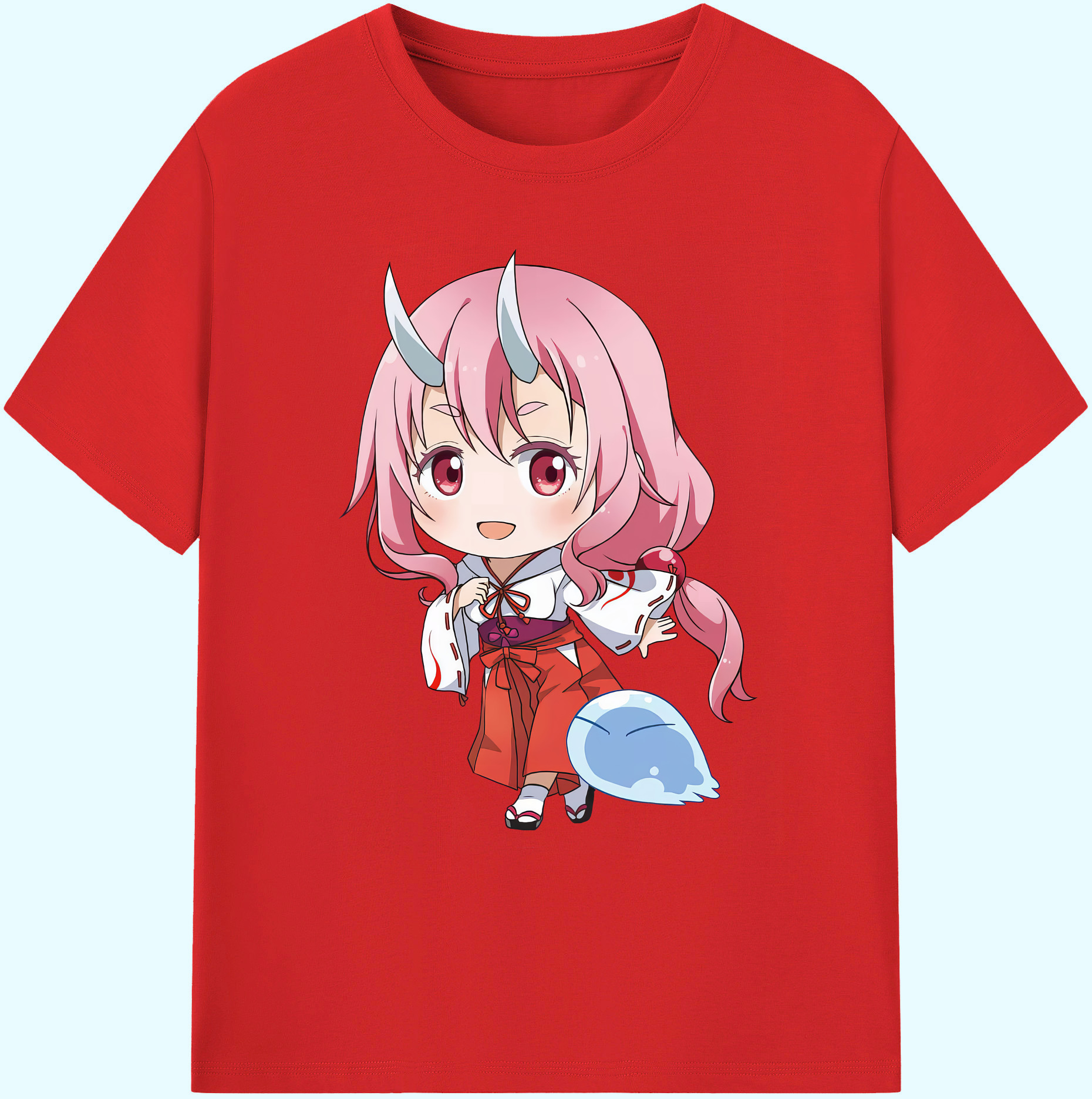 （画像用） 転スラ Regarding Reincarnated to Slime 綿100％ メンズ半袖Tシャツ｜肌触りやわらか＆通気性