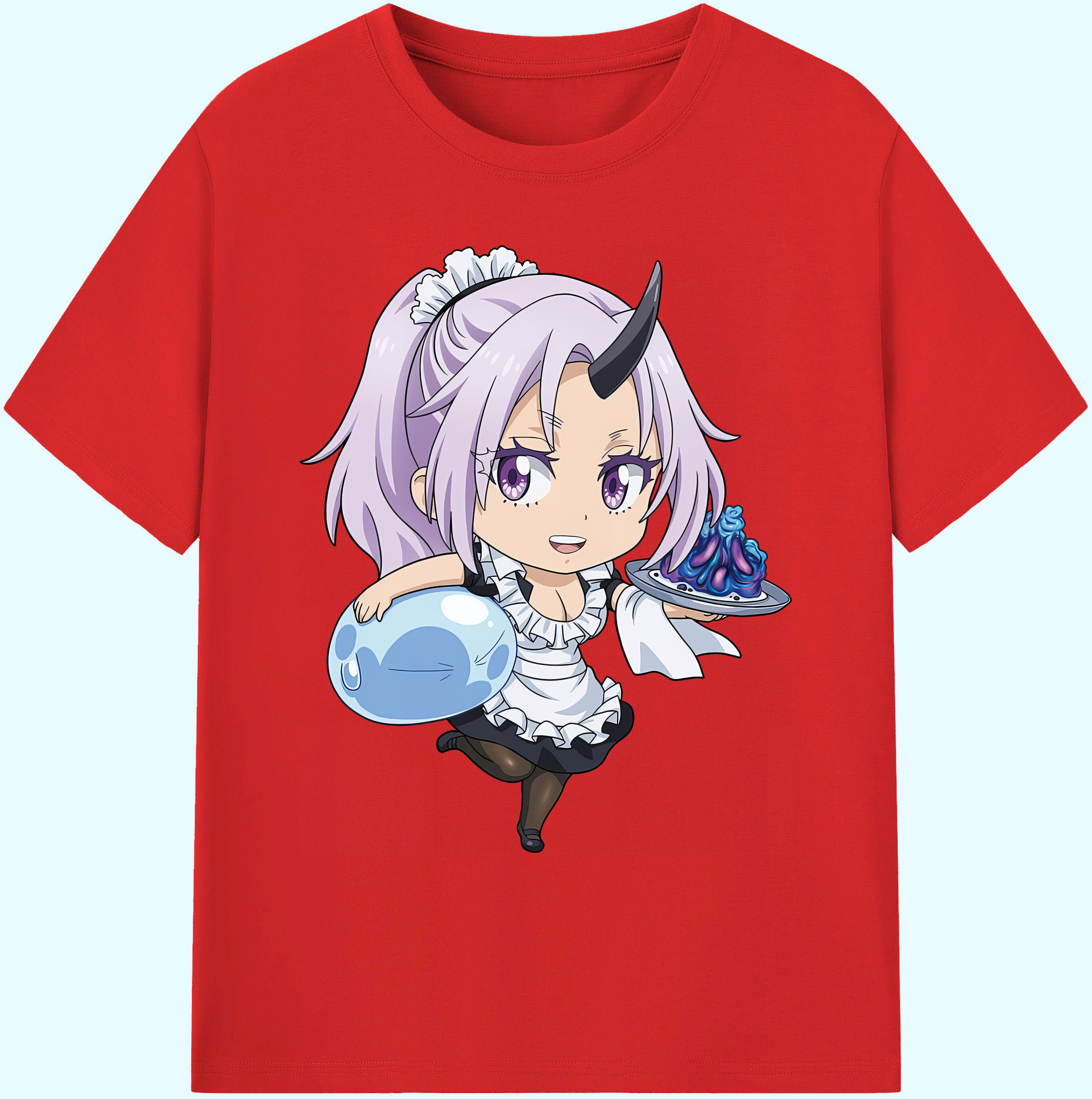 （画像用） 転スラ Regarding Reincarnated to Slime 綿100％ メンズ半袖Tシャツ｜肌触りやわらか＆通気性