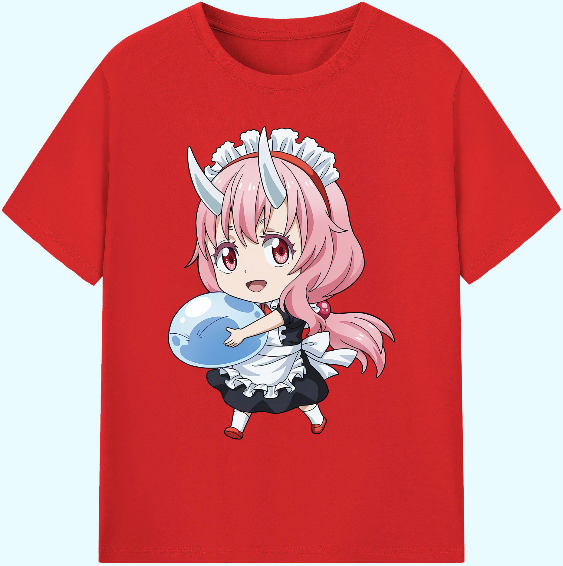 （画像用） 転スラ Regarding Reincarnated to Slime 綿100％ メンズ半袖Tシャツ｜肌触りやわらか＆通気性