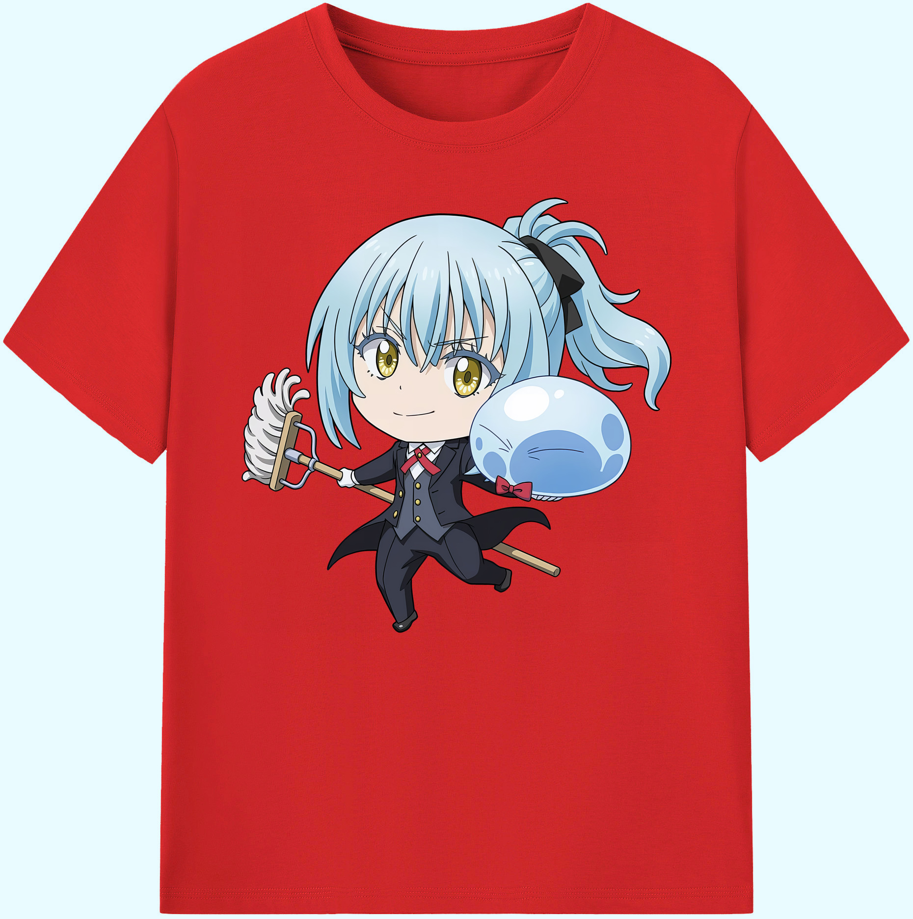 （画像用） 転スラ Regarding Reincarnated to Slime 綿100％ メンズ半袖Tシャツ｜肌触りやわらか＆通気性