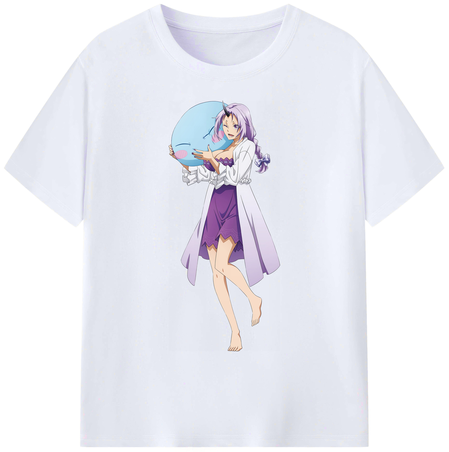 （画像用） 転スラ Regarding Reincarnated to Slime 綿100％ メンズ半袖Tシャツ｜肌触りやわらか＆通気性