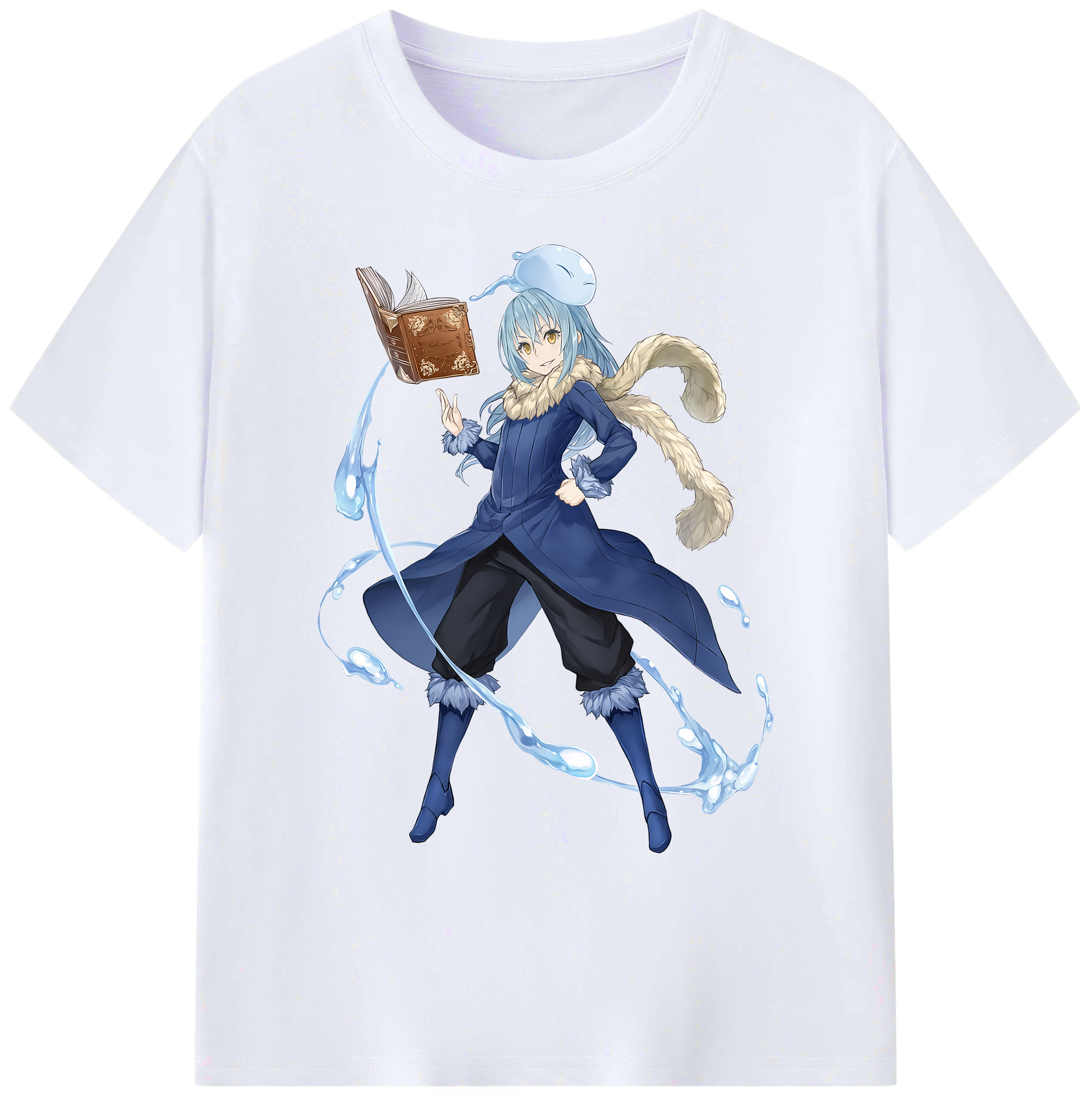 （画像用） 転スラ Regarding Reincarnated to Slime 綿100％ メンズ半袖Tシャツ｜肌触りやわらか＆通気性