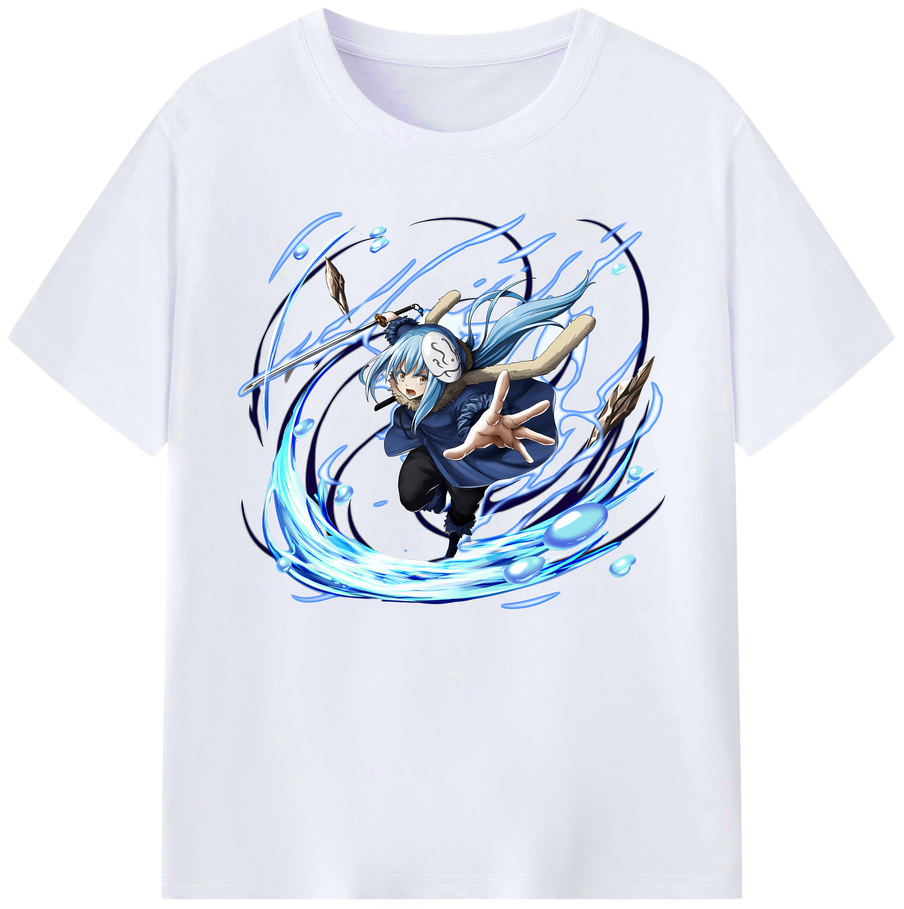 （画像用） 転スラ Regarding Reincarnated to Slime 綿100％ メンズ半袖Tシャツ｜肌触りやわらか＆通気性