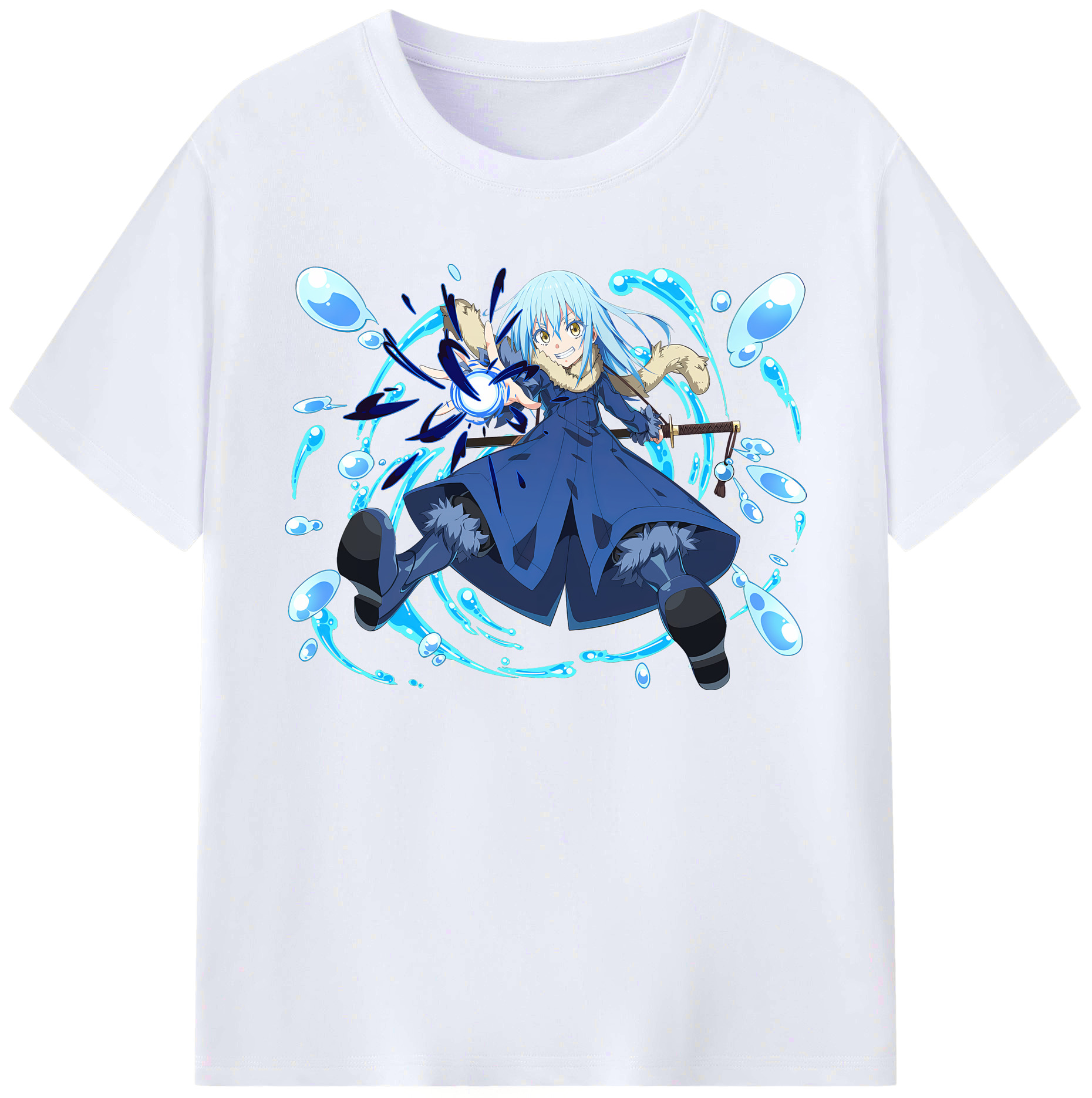 （画像用） 転スラ Regarding Reincarnated to Slime 綿100％ メンズ半袖Tシャツ｜肌触りやわらか＆通気性