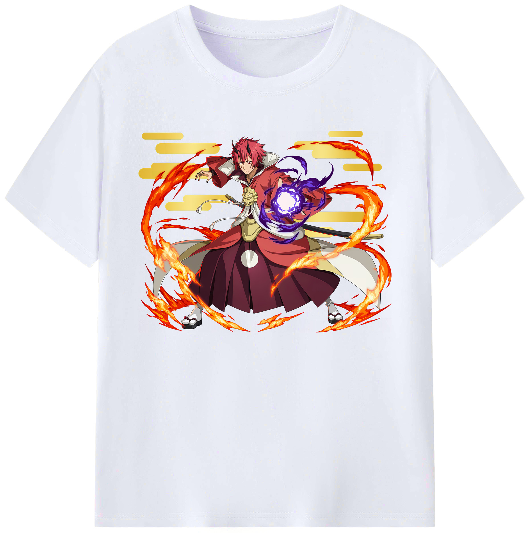 （画像用） 転スラ Regarding Reincarnated to Slime 綿100％ メンズ半袖Tシャツ｜肌触りやわらか＆通気性