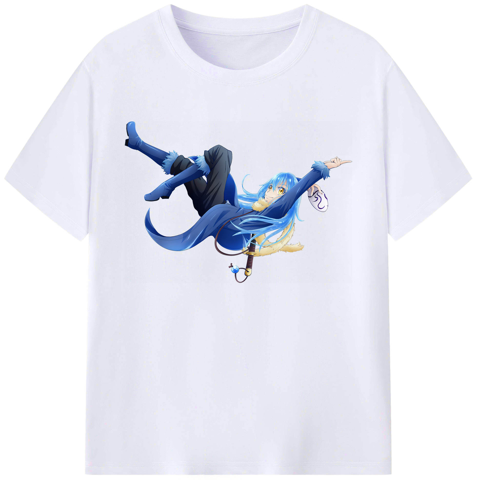 （画像用） 転スラ Regarding Reincarnated to Slime 綿100％ メンズ半袖Tシャツ｜肌触りやわらか＆通気性