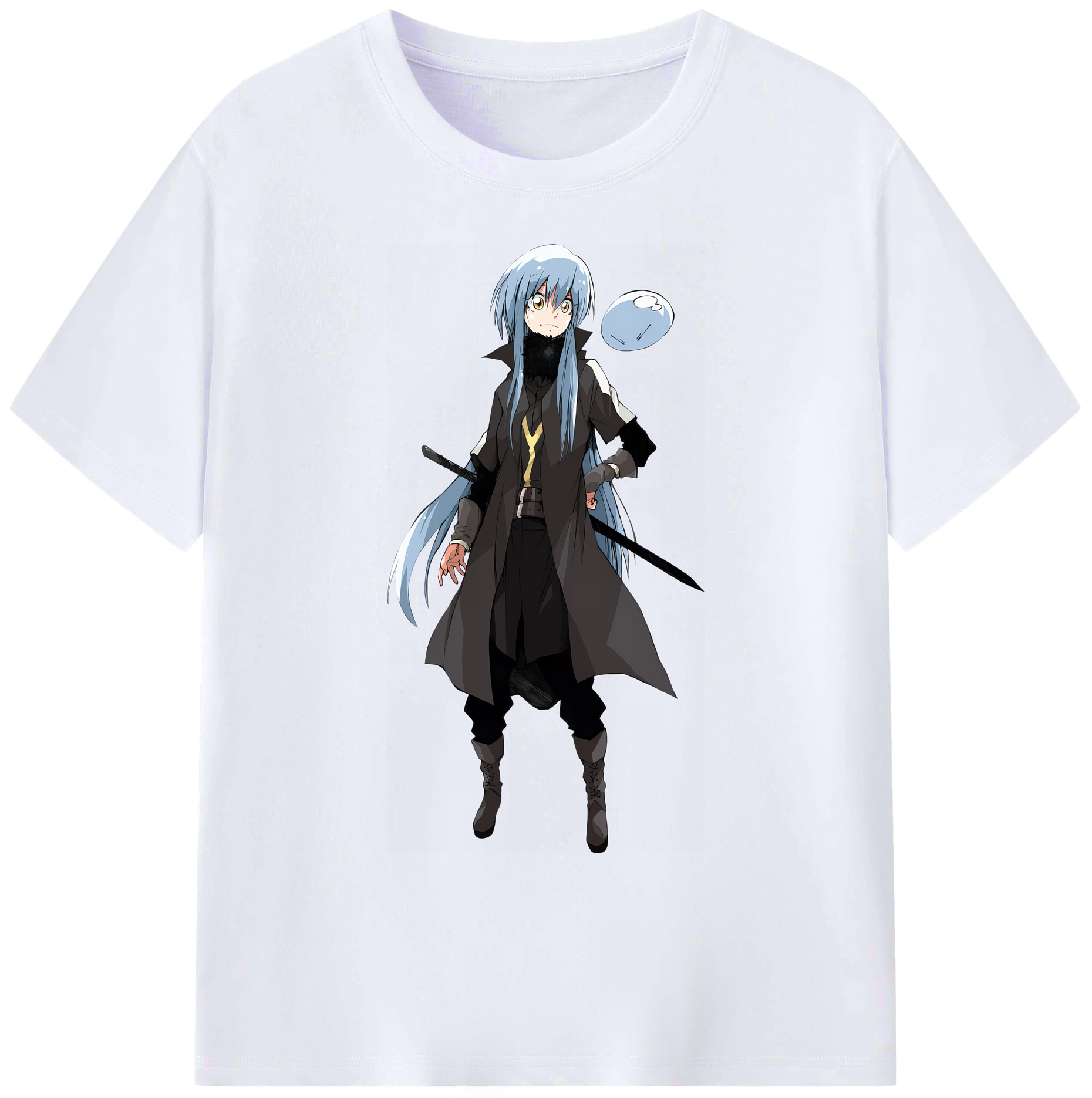 （画像用） 転スラ Regarding Reincarnated to Slime 綿100％ メンズ半袖Tシャツ｜肌触りやわらか＆通気性
