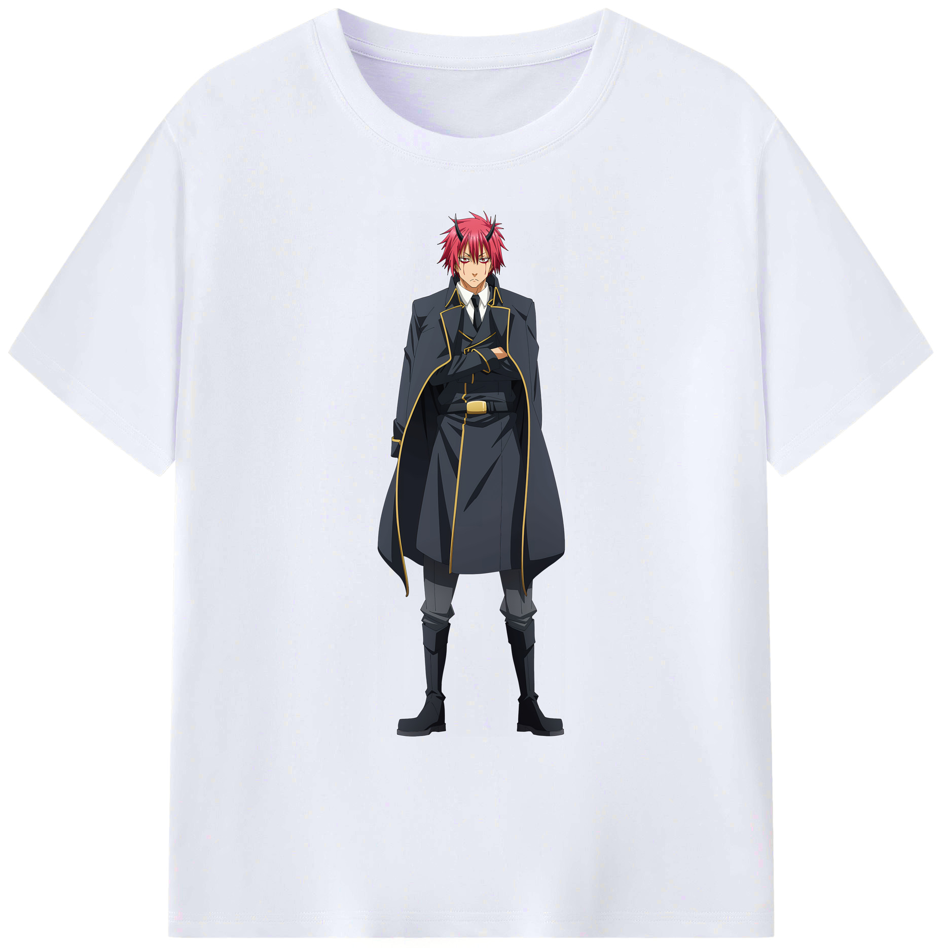 （画像用） 転スラ Regarding Reincarnated to Slime 綿100％ メンズ半袖Tシャツ｜肌触りやわらか＆通気性