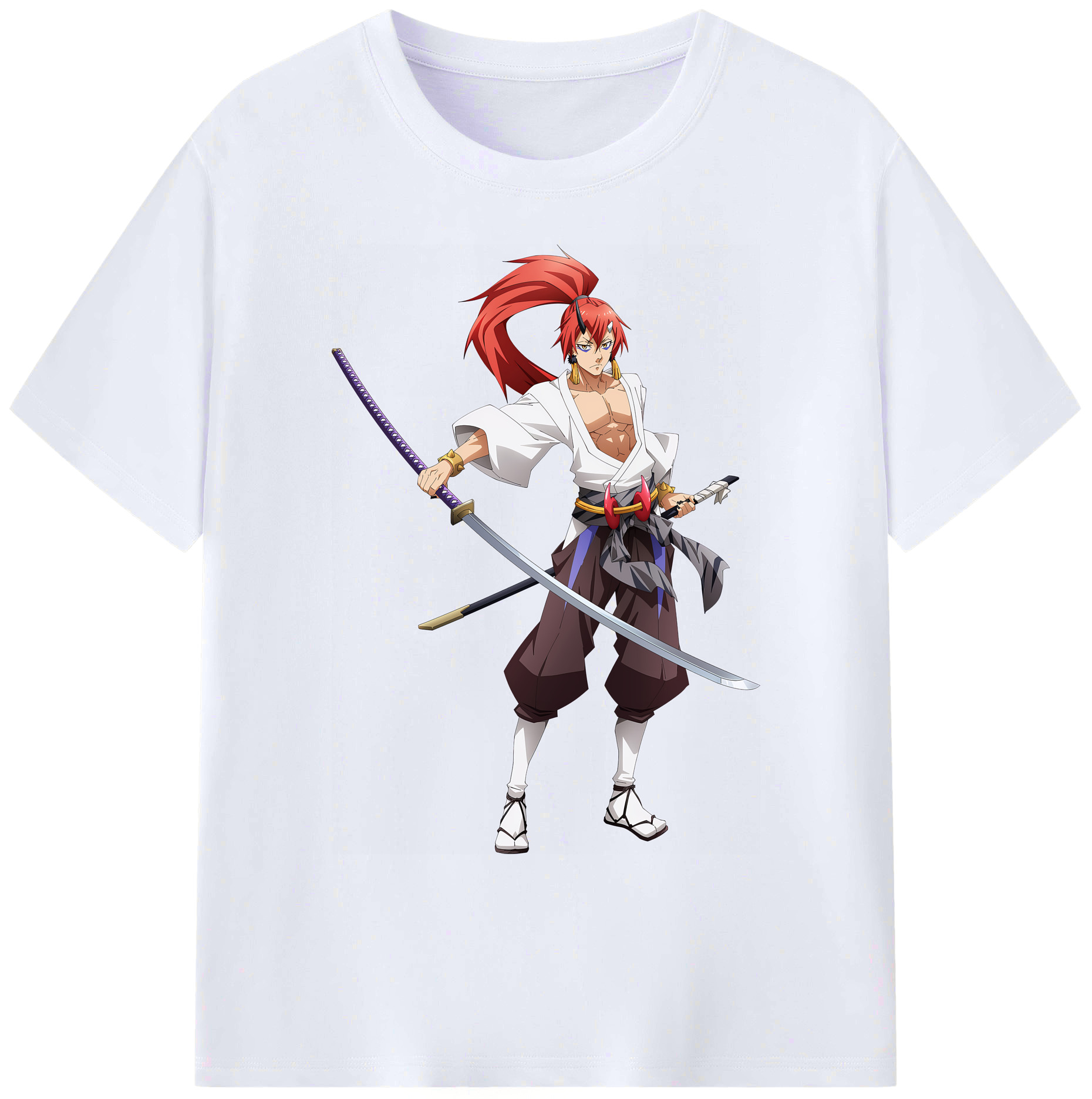 （画像用） 転スラ Regarding Reincarnated to Slime 綿100％ メンズ半袖Tシャツ｜肌触りやわらか＆通気性