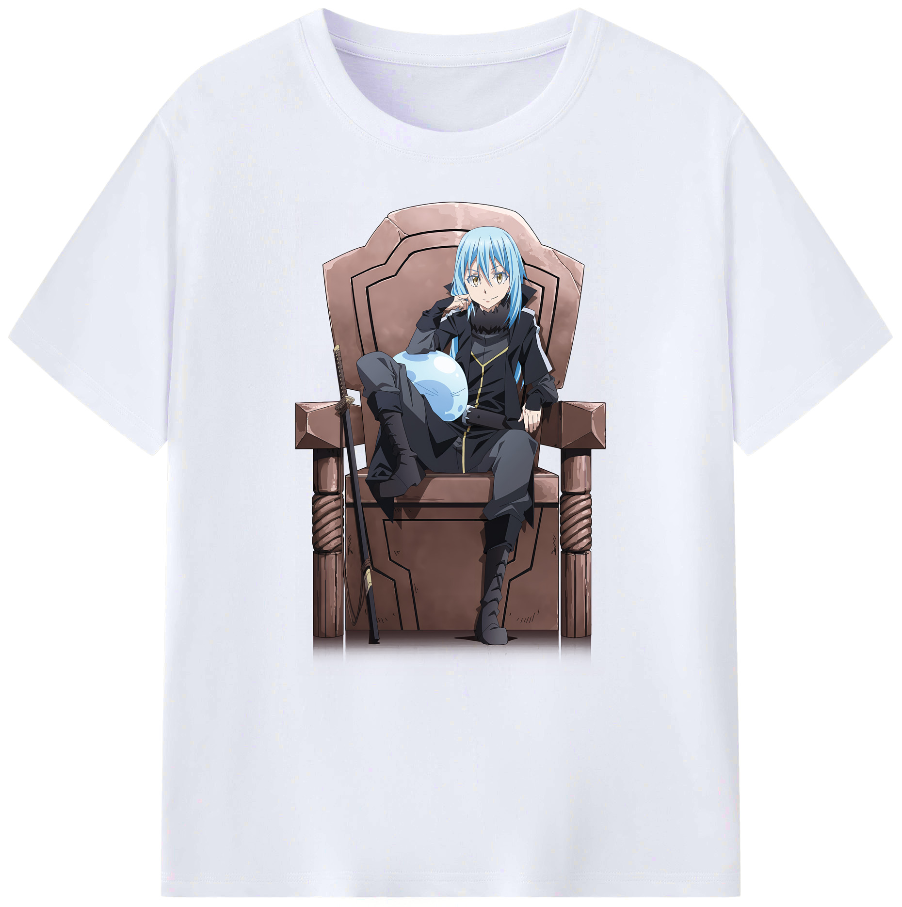 （画像用） 転スラ Regarding Reincarnated to Slime 綿100％ メンズ半袖Tシャツ｜肌触りやわらか＆通気性