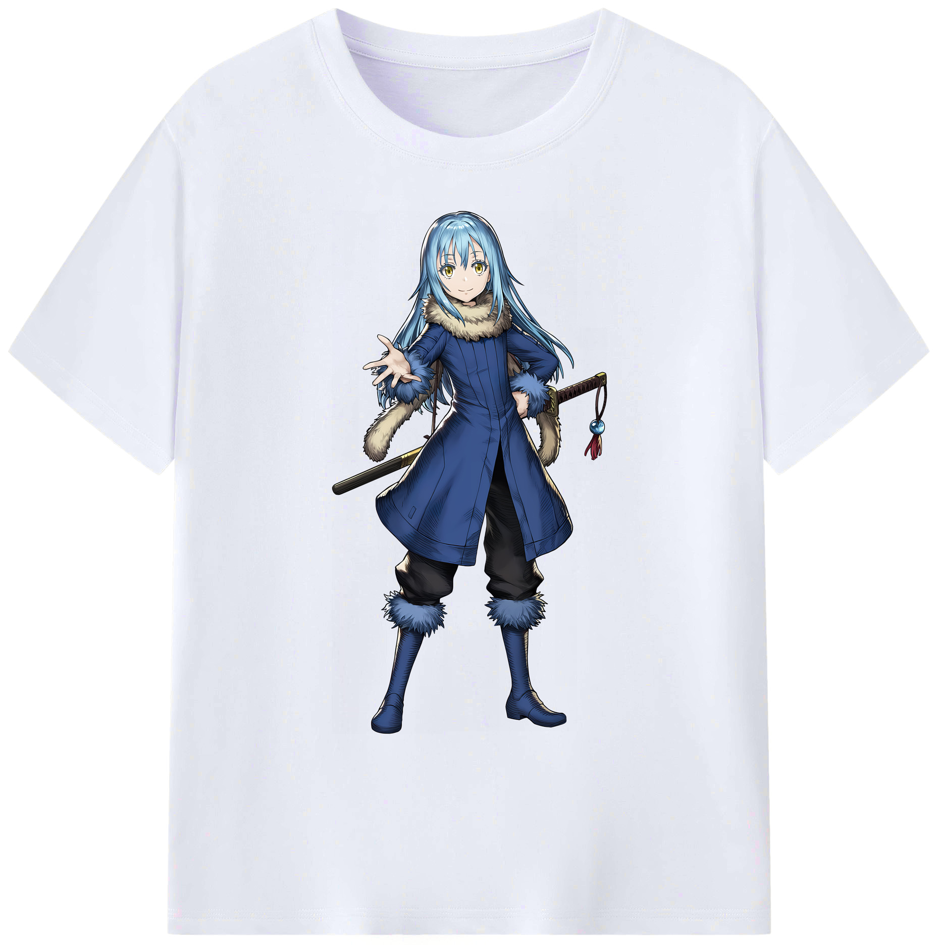 （画像用） 転スラ Regarding Reincarnated to Slime 綿100％ メンズ半袖Tシャツ｜肌触りやわらか＆通気性