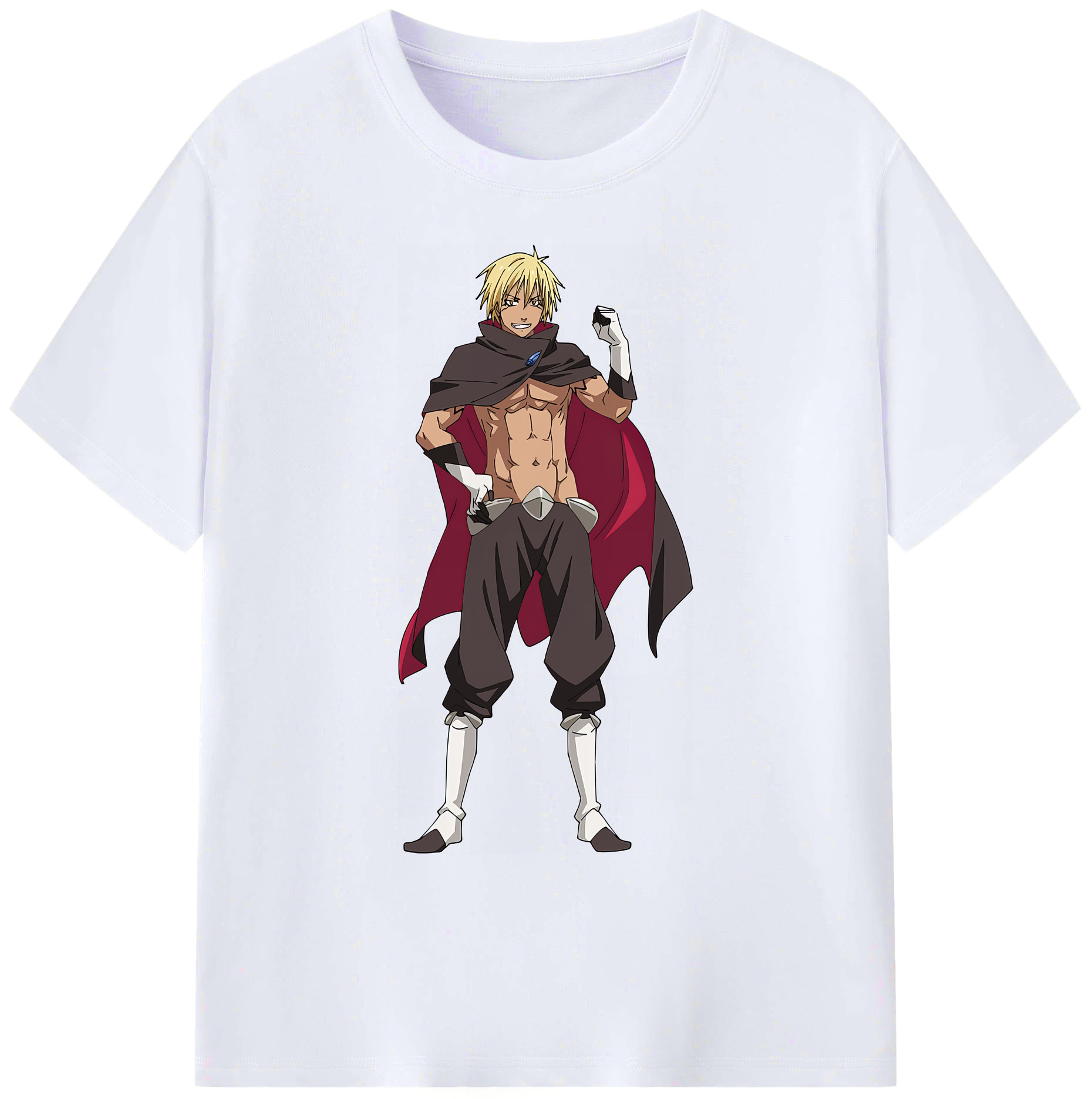 （画像用） 転スラ Regarding Reincarnated to Slime 綿100％ メンズ半袖Tシャツ｜肌触りやわらか＆通気性