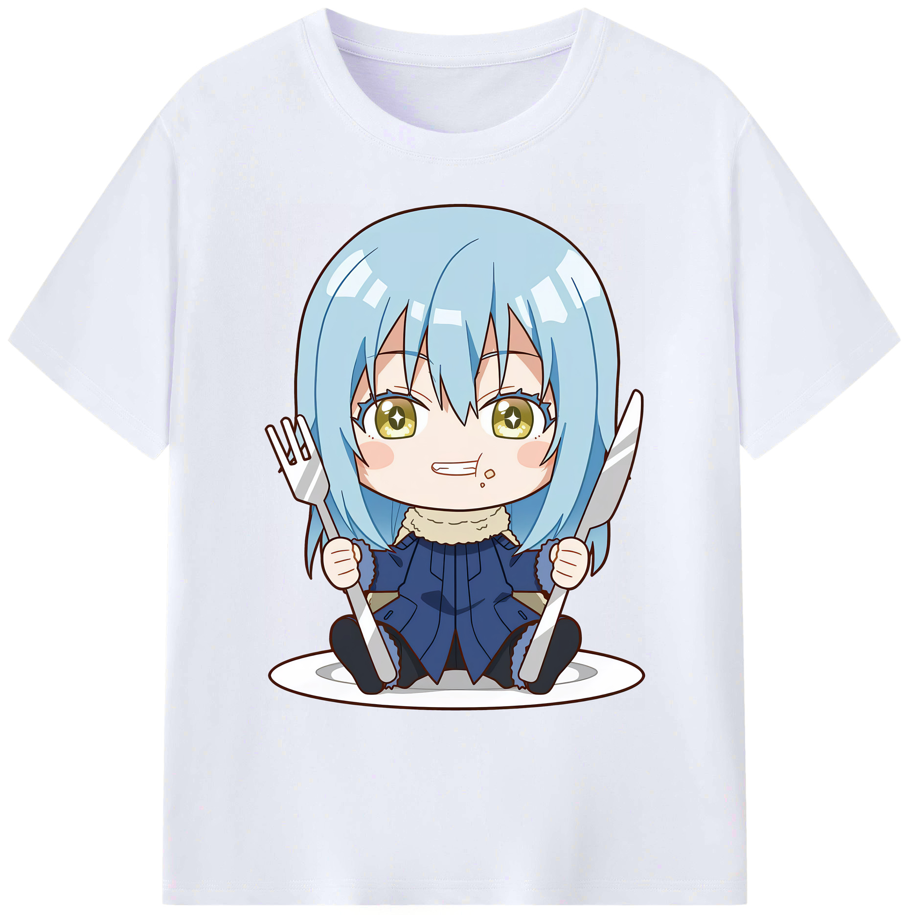 （画像用） 転スラ Regarding Reincarnated to Slime 綿100％ メンズ半袖Tシャツ｜肌触りやわらか＆通気性