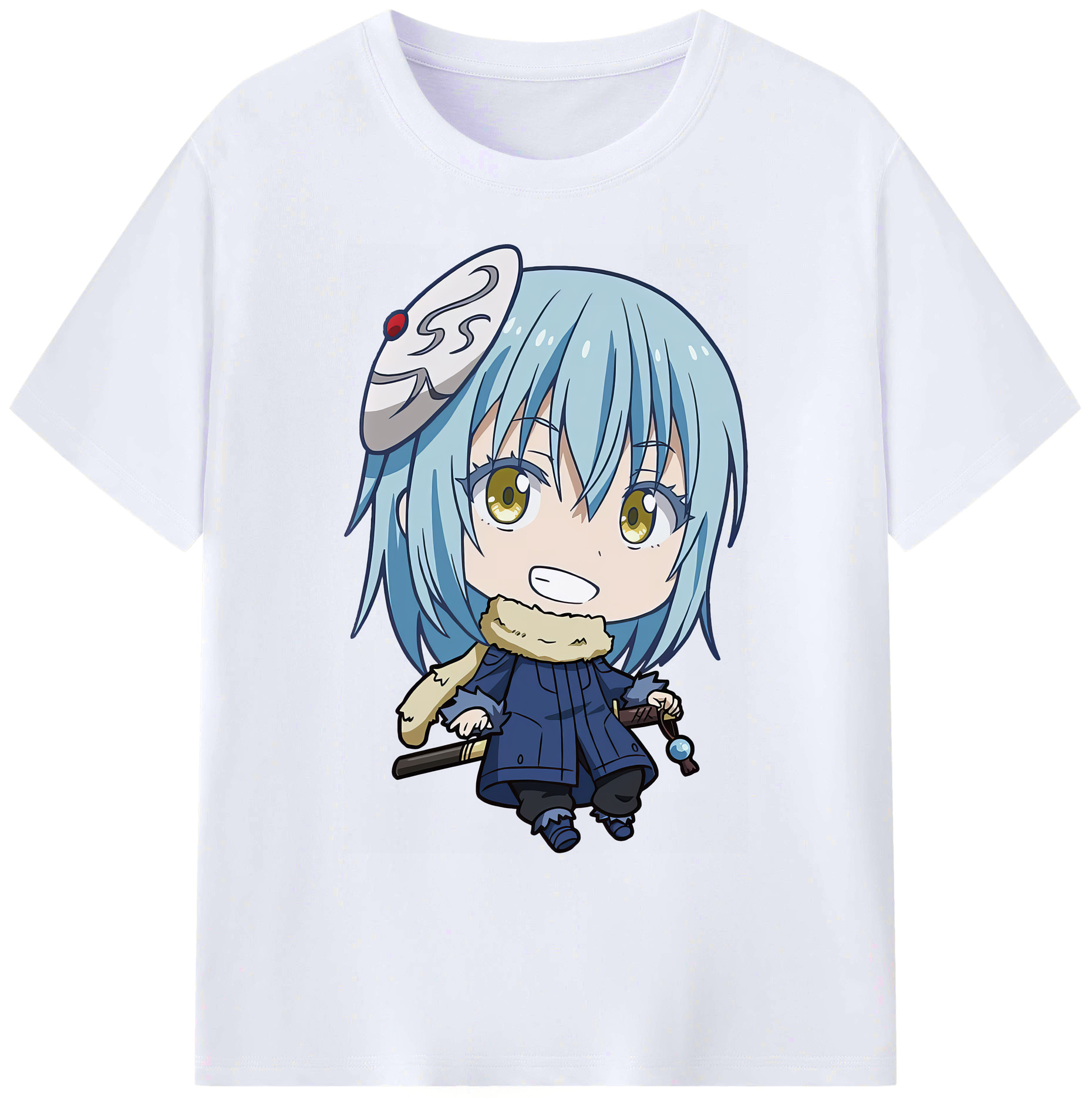 （画像用） 転スラ Regarding Reincarnated to Slime 綿100％ メンズ半袖Tシャツ｜肌触りやわらか＆通気性