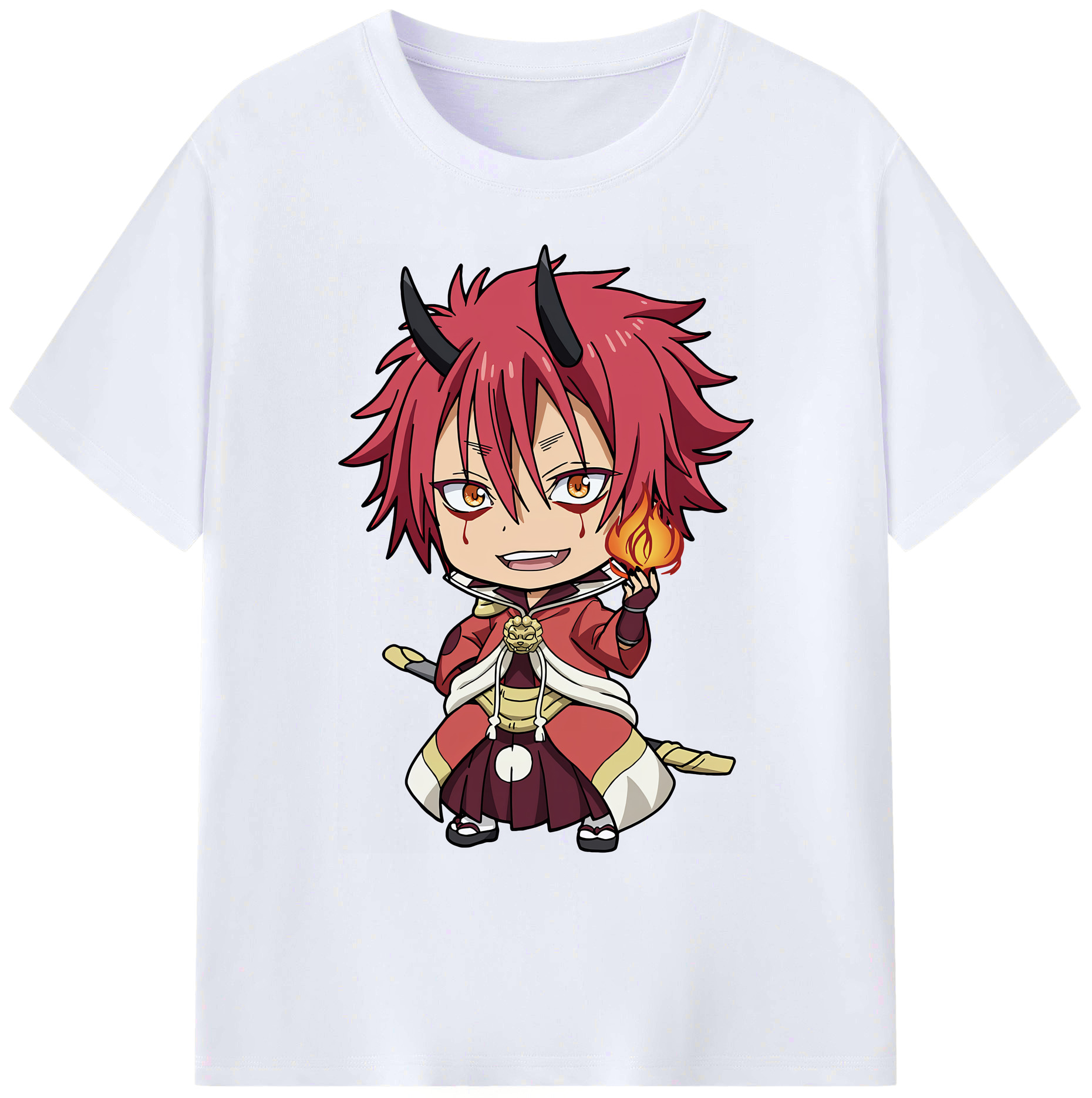 （画像用） 転スラ Regarding Reincarnated to Slime 綿100％ メンズ半袖Tシャツ｜肌触りやわらか＆通気性