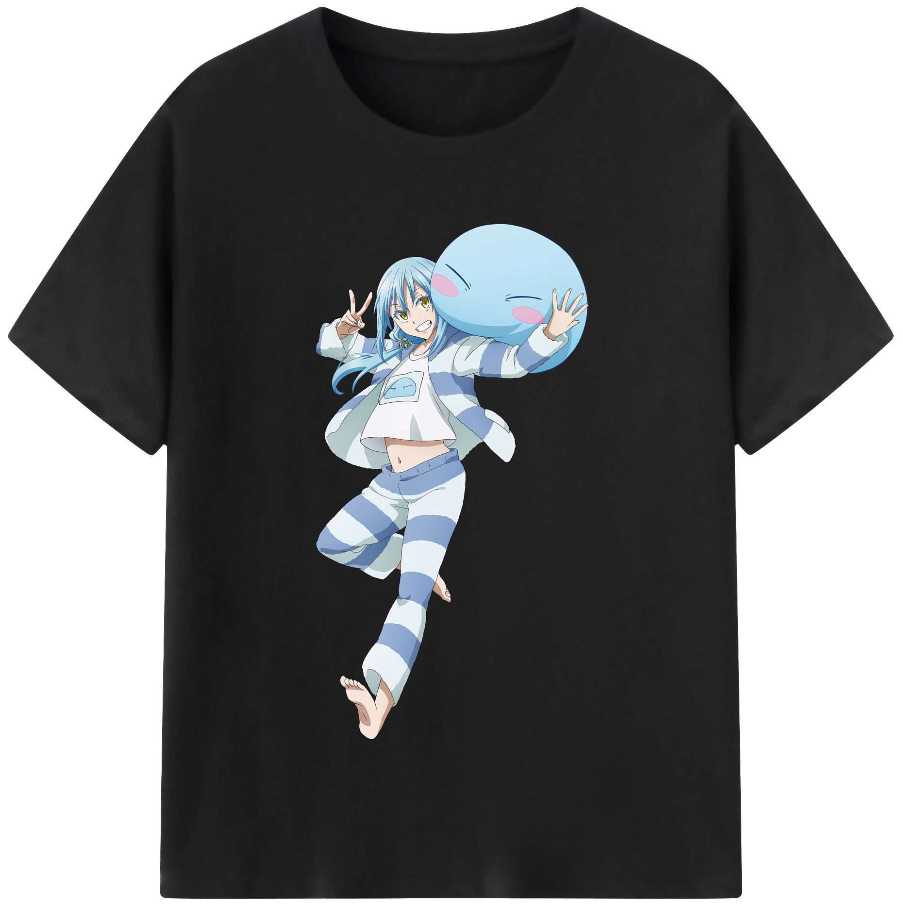 （画像用） 転スラ Regarding Reincarnated to Slime レディースカジュアルプリントTシャツ（綿100％）