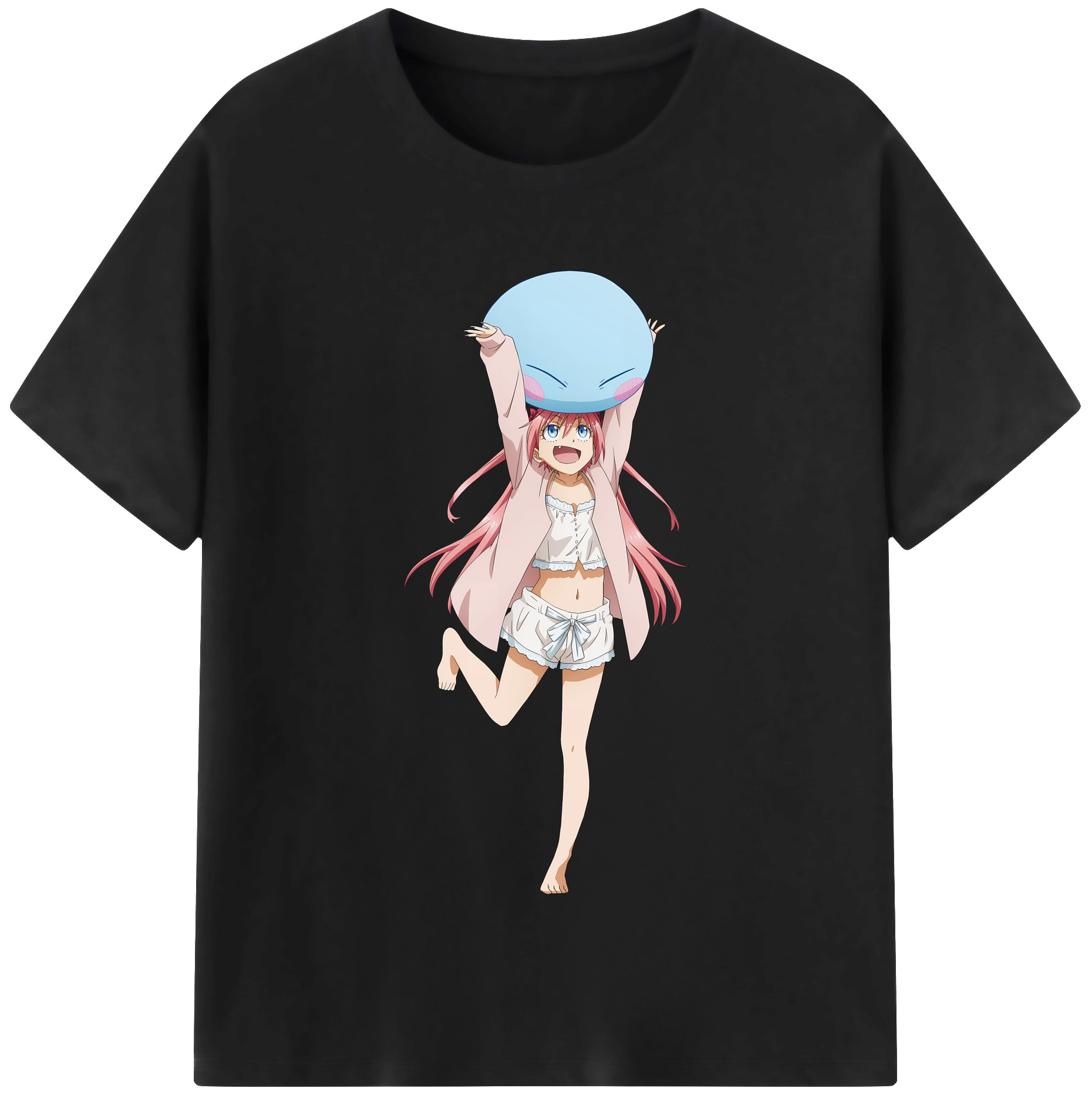 （画像用） 転スラ Regarding Reincarnated to Slime レディースカジュアルプリントTシャツ（綿100％）