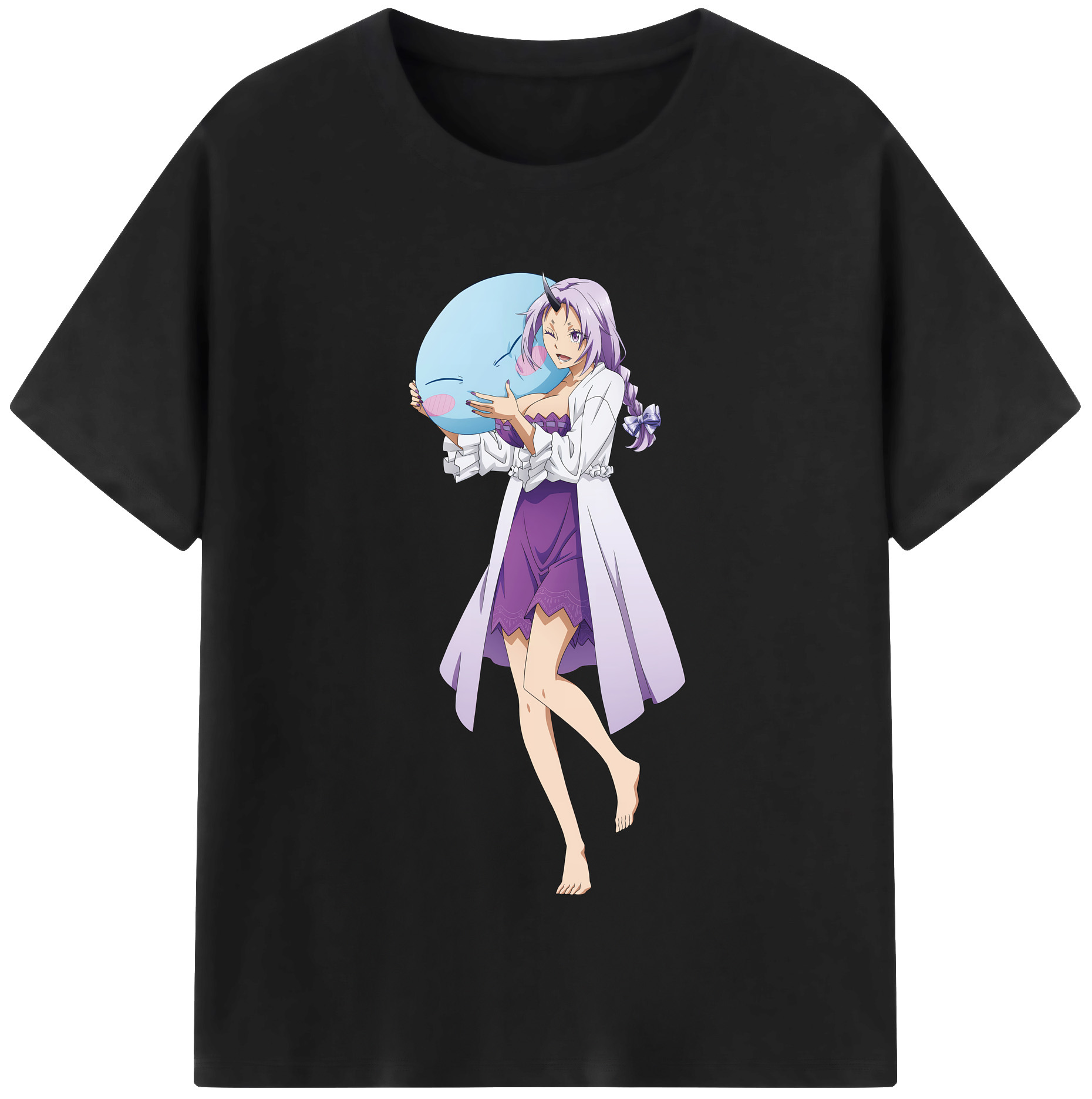 （画像用） 転スラ Regarding Reincarnated to Slime レディースカジュアルプリントTシャツ（綿100％）