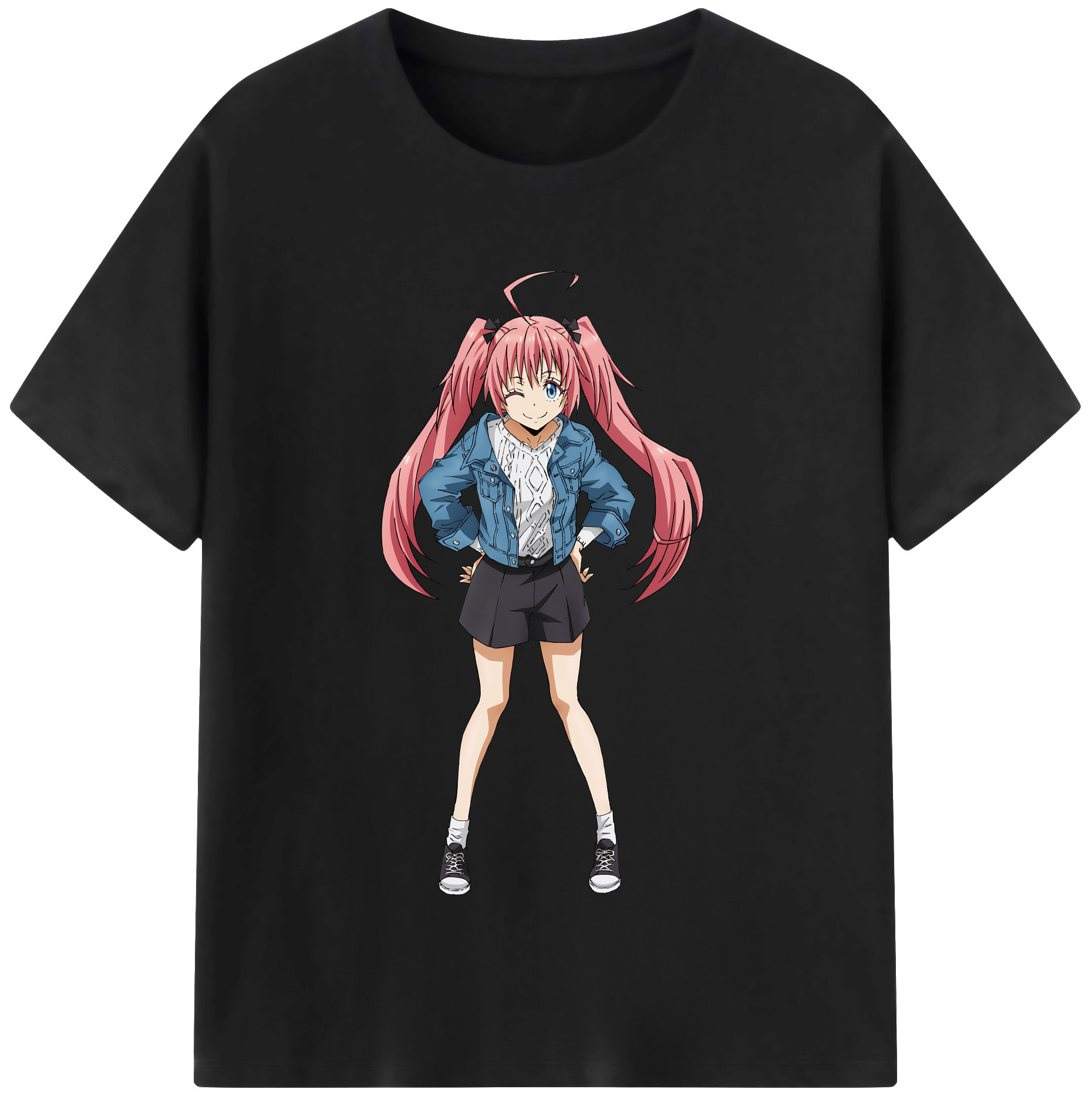 （画像用） 転スラ Regarding Reincarnated to Slime レディースカジュアルプリントTシャツ（綿100％）
