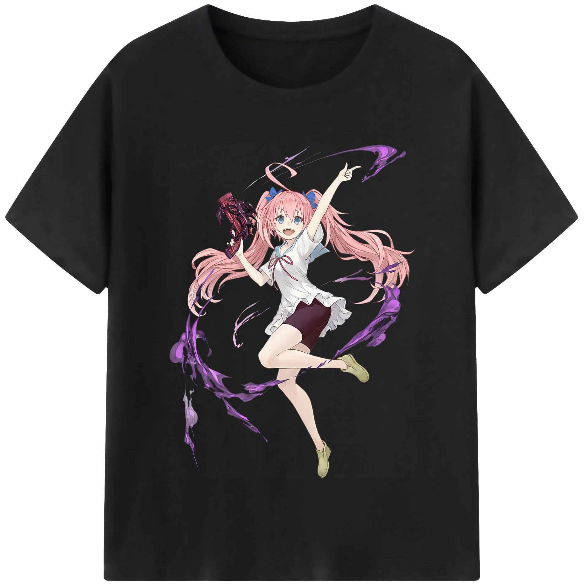 （画像用） 転スラ Regarding Reincarnated to Slime レディースカジュアルプリントTシャツ（綿100％）