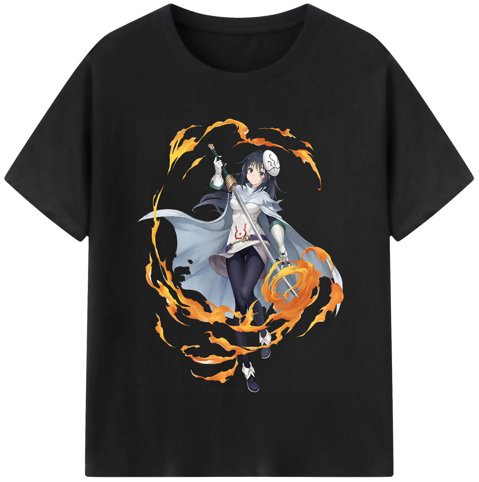 （画像用） 転スラ Regarding Reincarnated to Slime レディースカジュアルプリントTシャツ（綿100％）