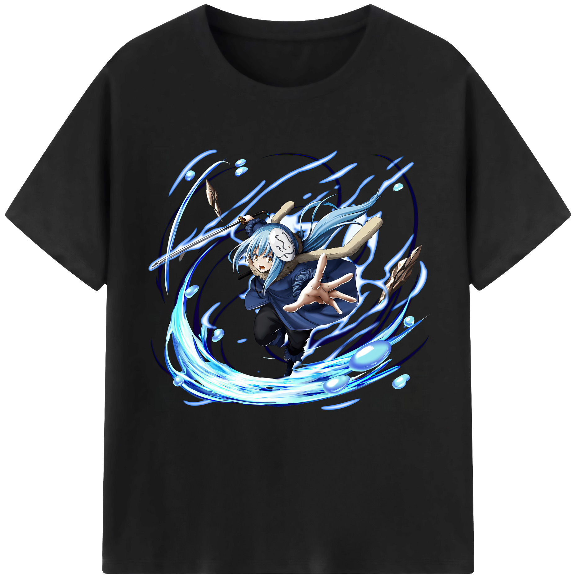 （画像用） 転スラ Regarding Reincarnated to Slime レディースカジュアルプリントTシャツ（綿100％）