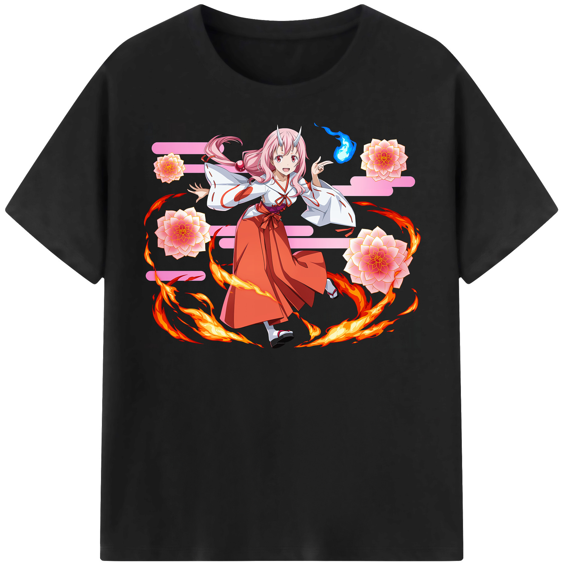 （画像用） 転スラ Regarding Reincarnated to Slime レディースカジュアルプリントTシャツ（綿100％）