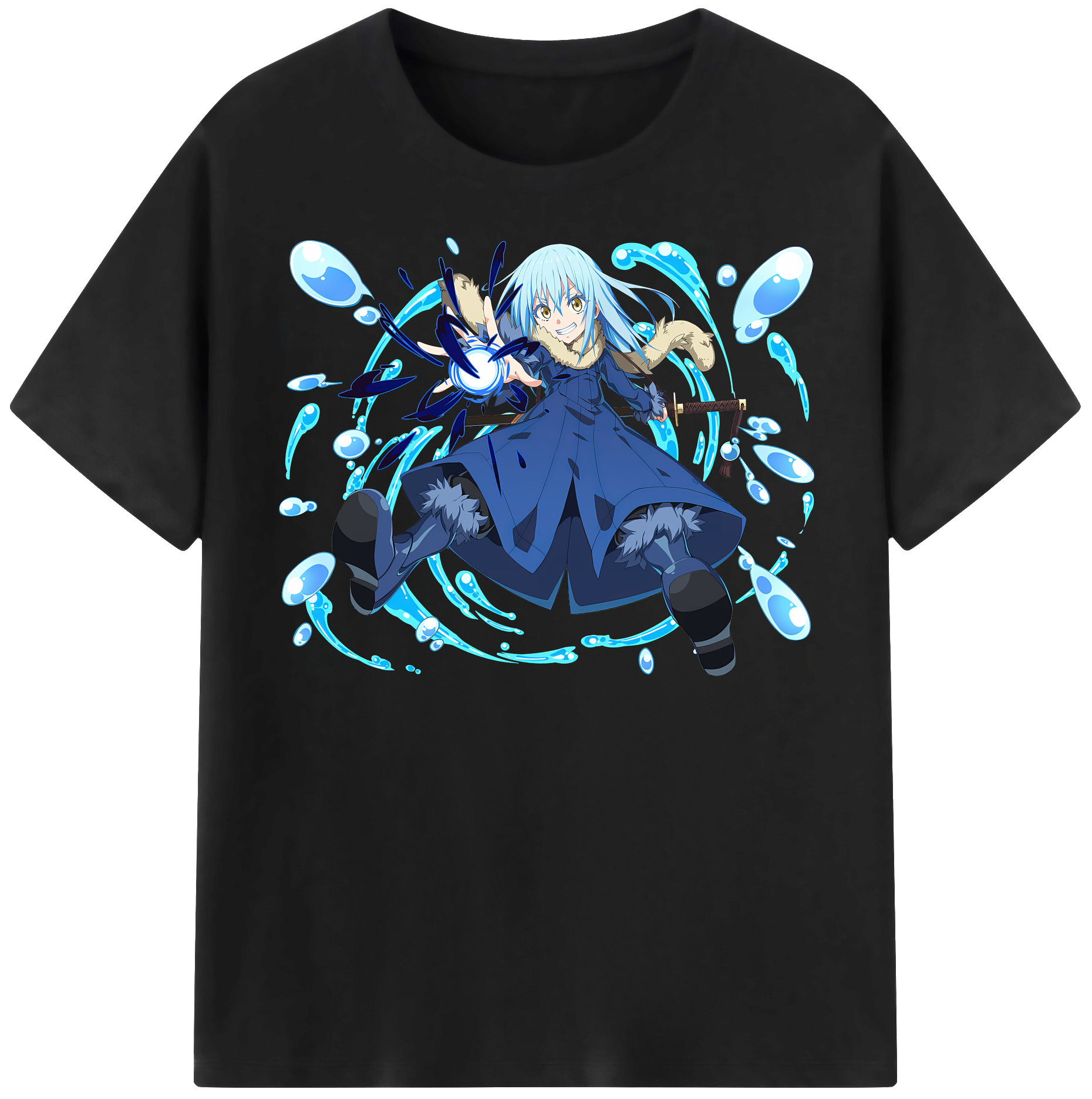 （画像用） 転スラ Regarding Reincarnated to Slime レディースカジュアルプリントTシャツ（綿100％）