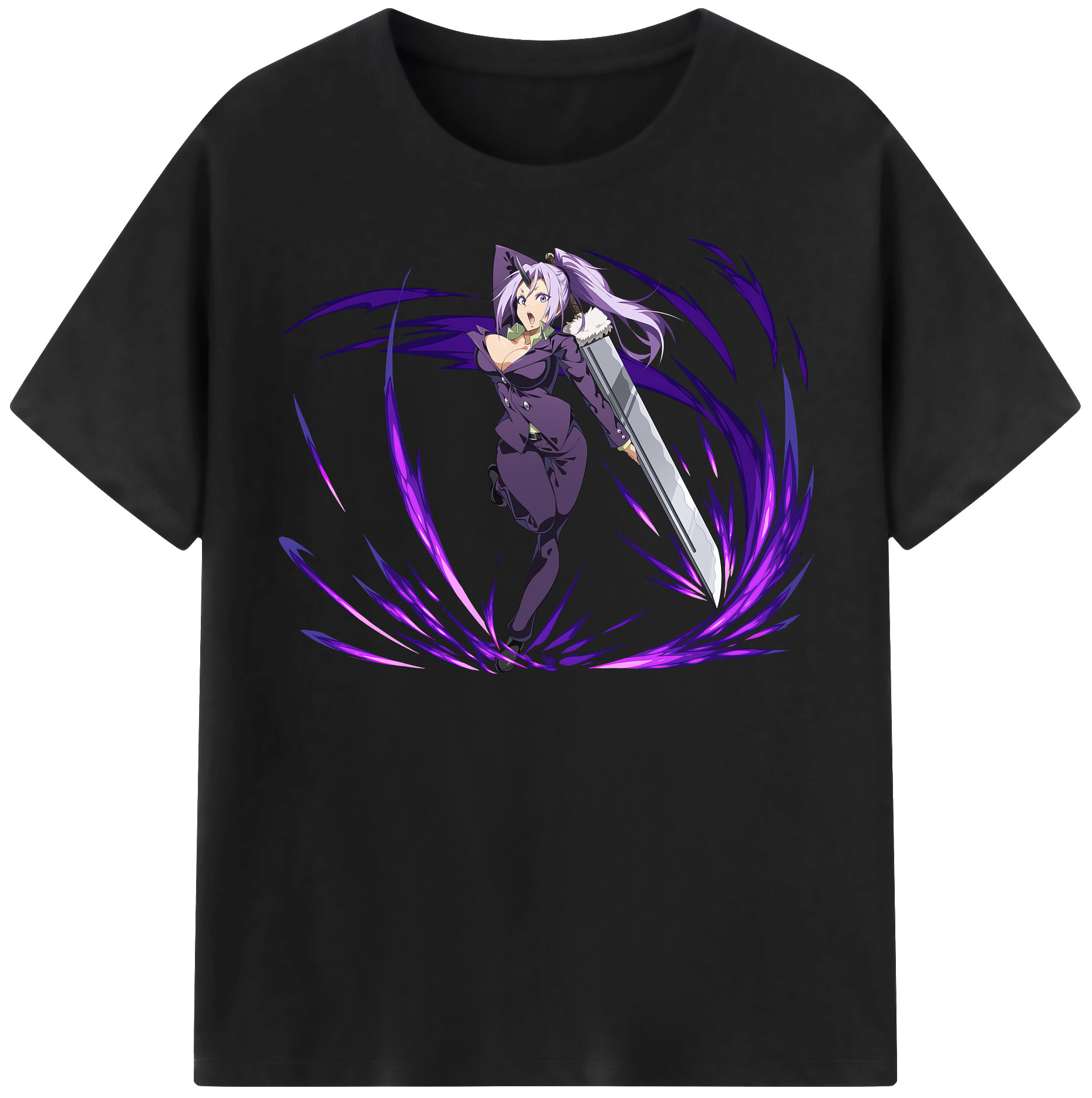 （画像用） 転スラ Regarding Reincarnated to Slime レディースカジュアルプリントTシャツ（綿100％）