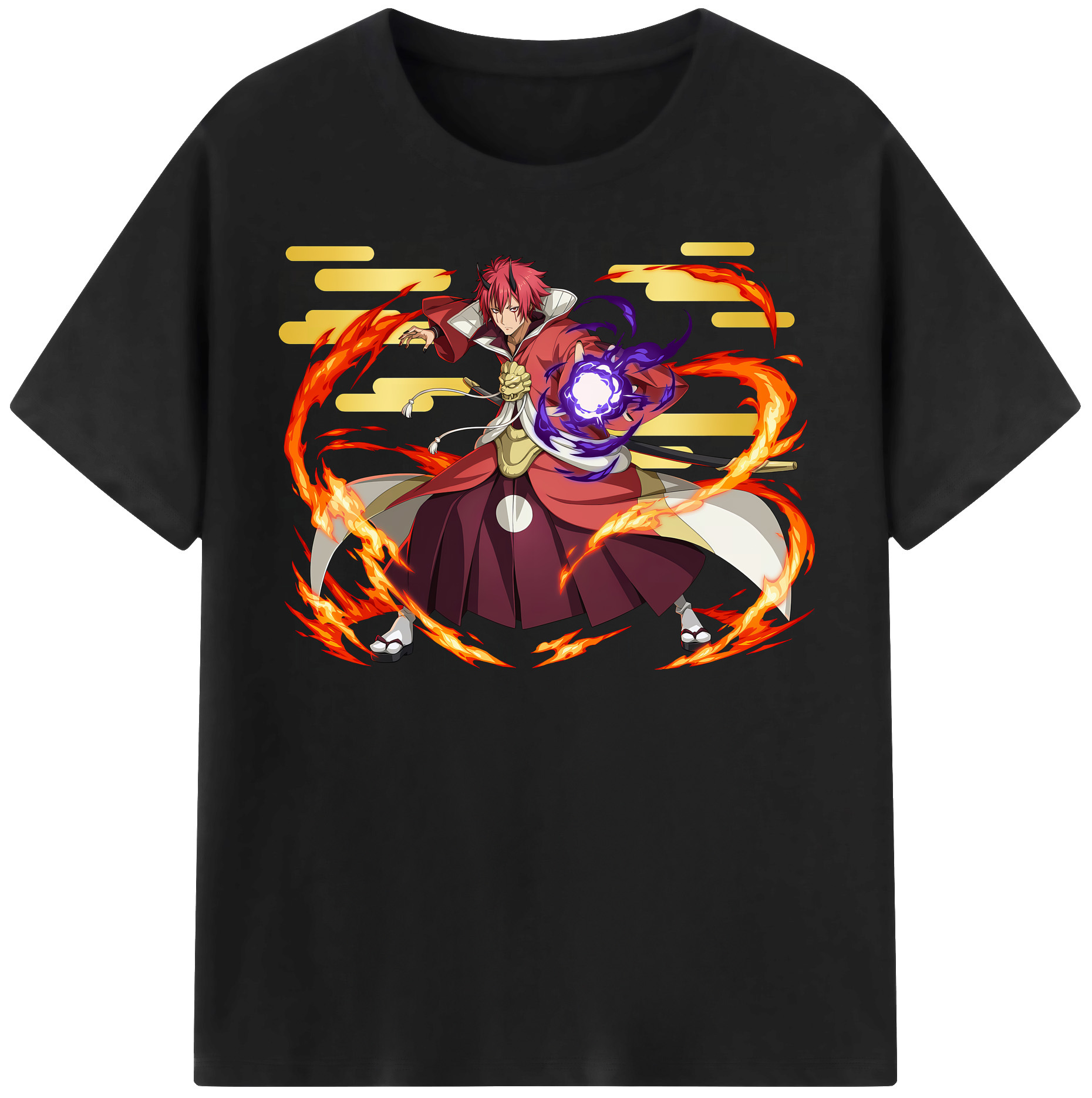 （画像用） 転スラ Regarding Reincarnated to Slime レディースカジュアルプリントTシャツ（綿100％）