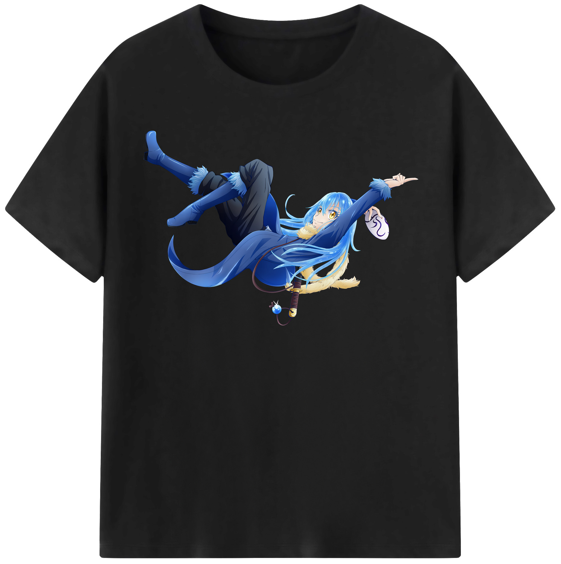 （画像用） 転スラ Regarding Reincarnated to Slime レディースカジュアルプリントTシャツ（綿100％）