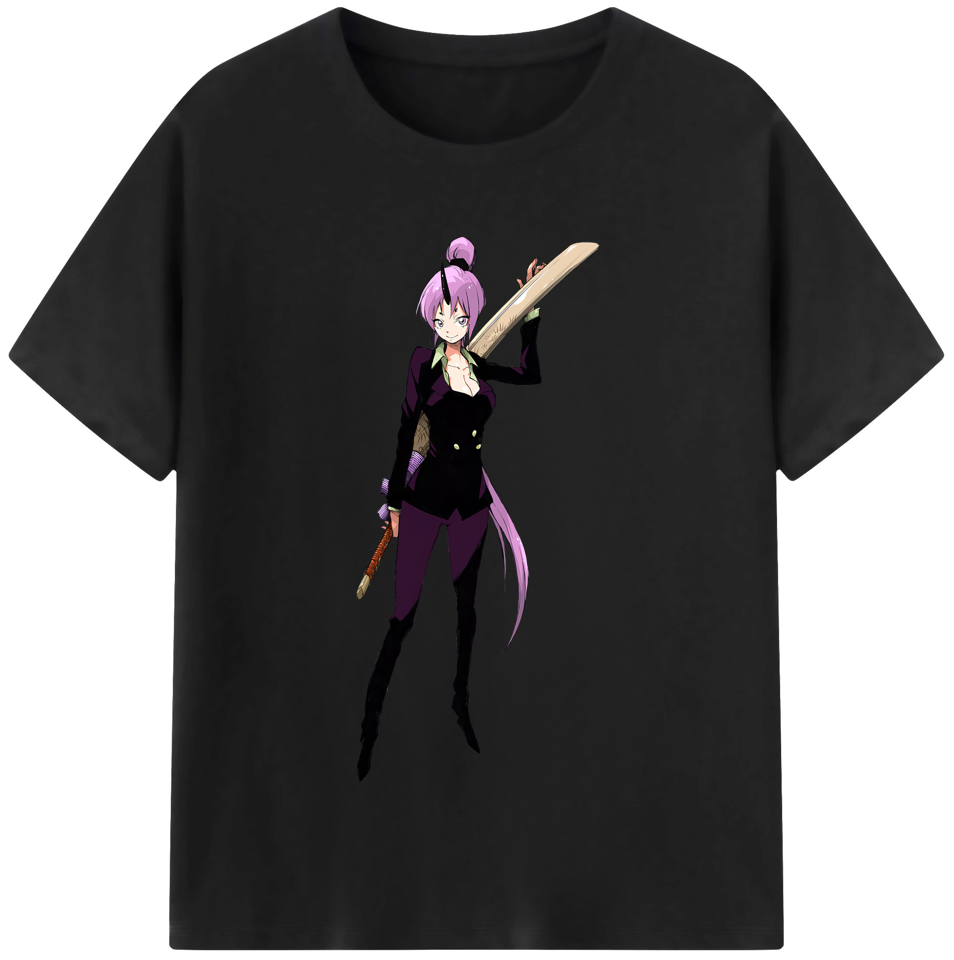 （画像用） 転スラ Regarding Reincarnated to Slime レディースカジュアルプリントTシャツ（綿100％）