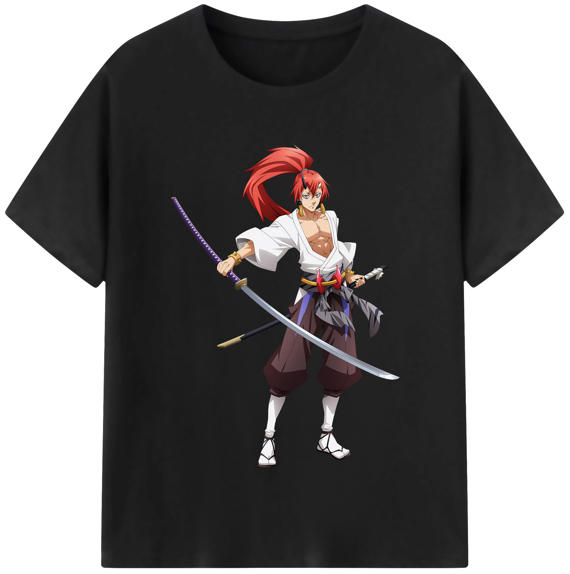 （画像用） 転スラ Regarding Reincarnated to Slime レディースカジュアルプリントTシャツ（綿100％）