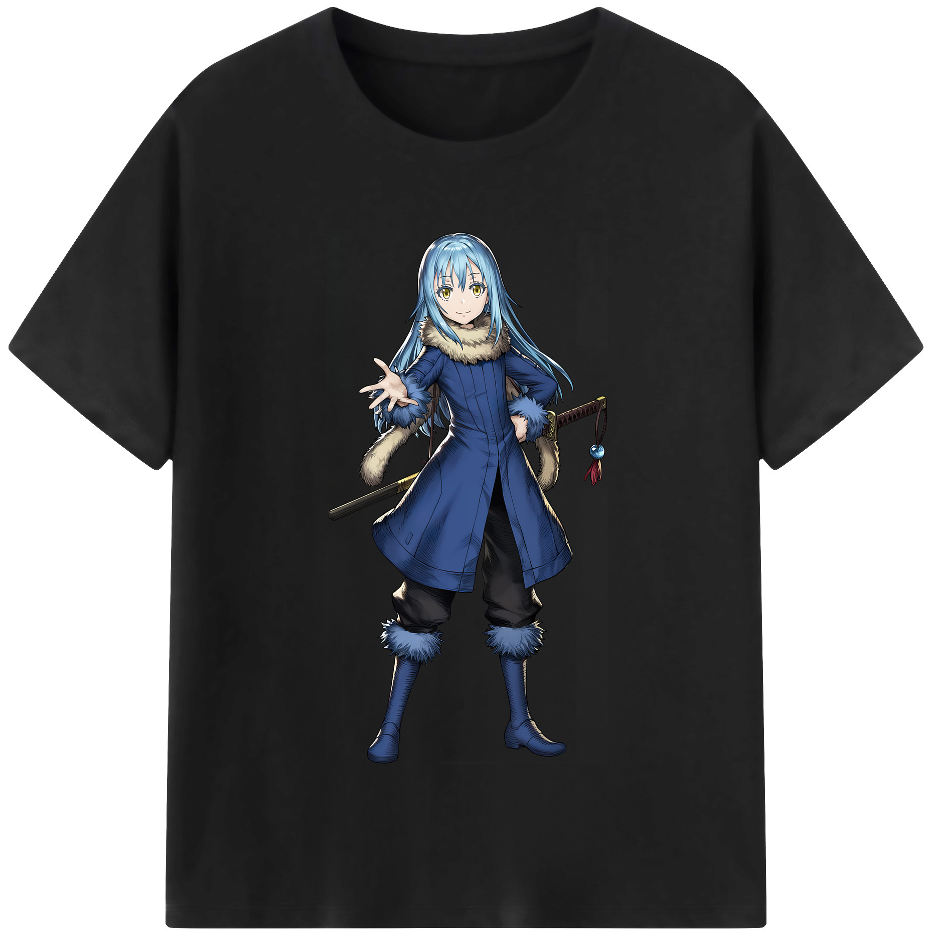 （画像用） 転スラ Regarding Reincarnated to Slime レディースカジュアルプリントTシャツ（綿100％）