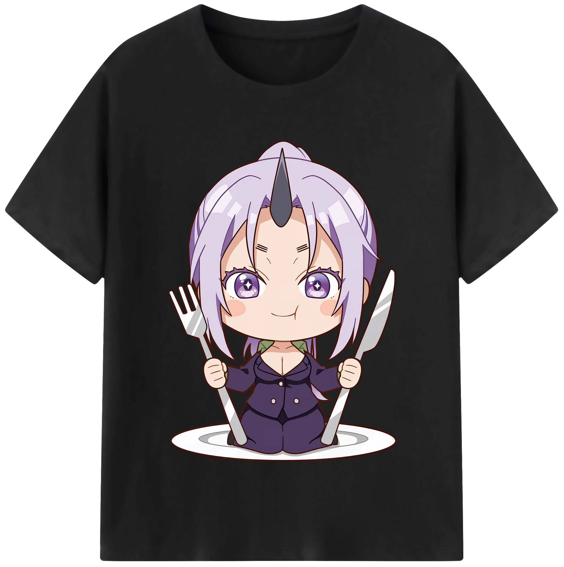 （画像用） 転スラ Regarding Reincarnated to Slime レディースカジュアルプリントTシャツ（綿100％）