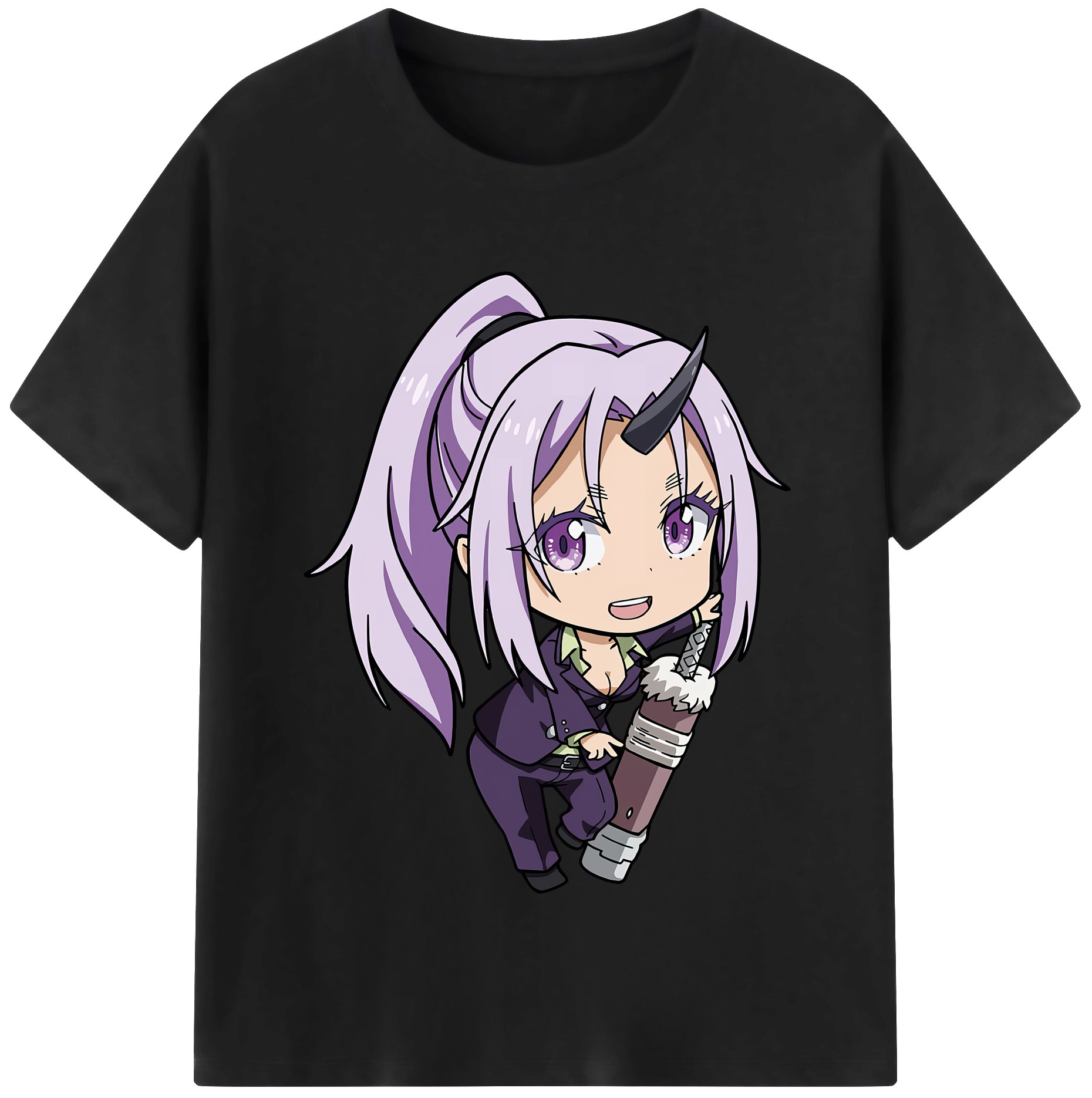 （画像用） 転スラ Regarding Reincarnated to Slime レディースカジュアルプリントTシャツ（綿100％）