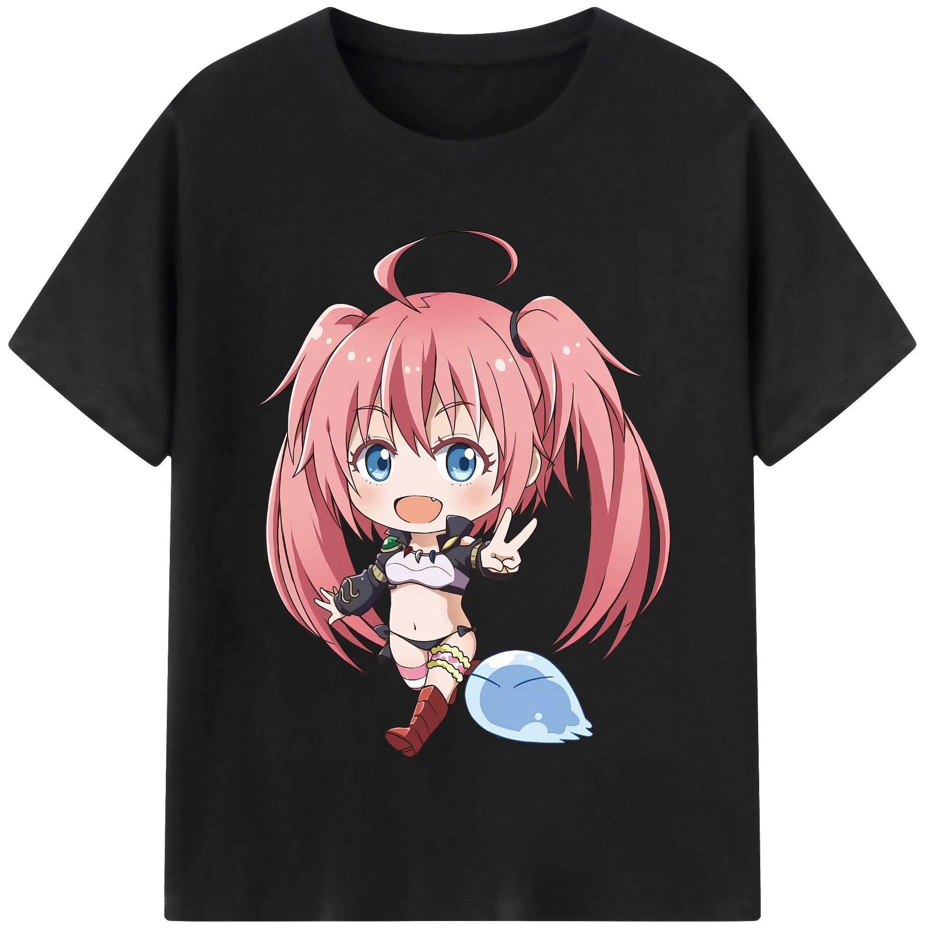 （画像用） 転スラ Regarding Reincarnated to Slime レディースカジュアルプリントTシャツ（綿100％）
