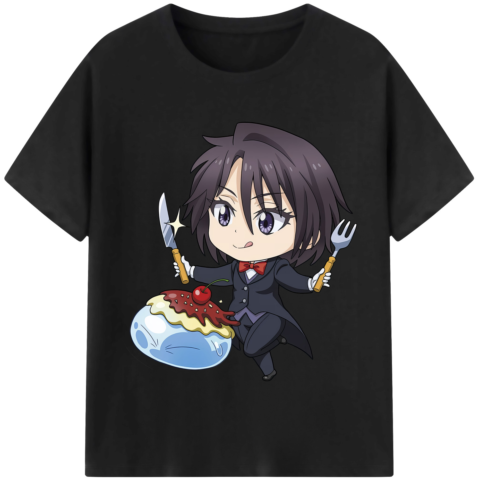 （画像用） 転スラ Regarding Reincarnated to Slime レディースカジュアルプリントTシャツ（綿100％）