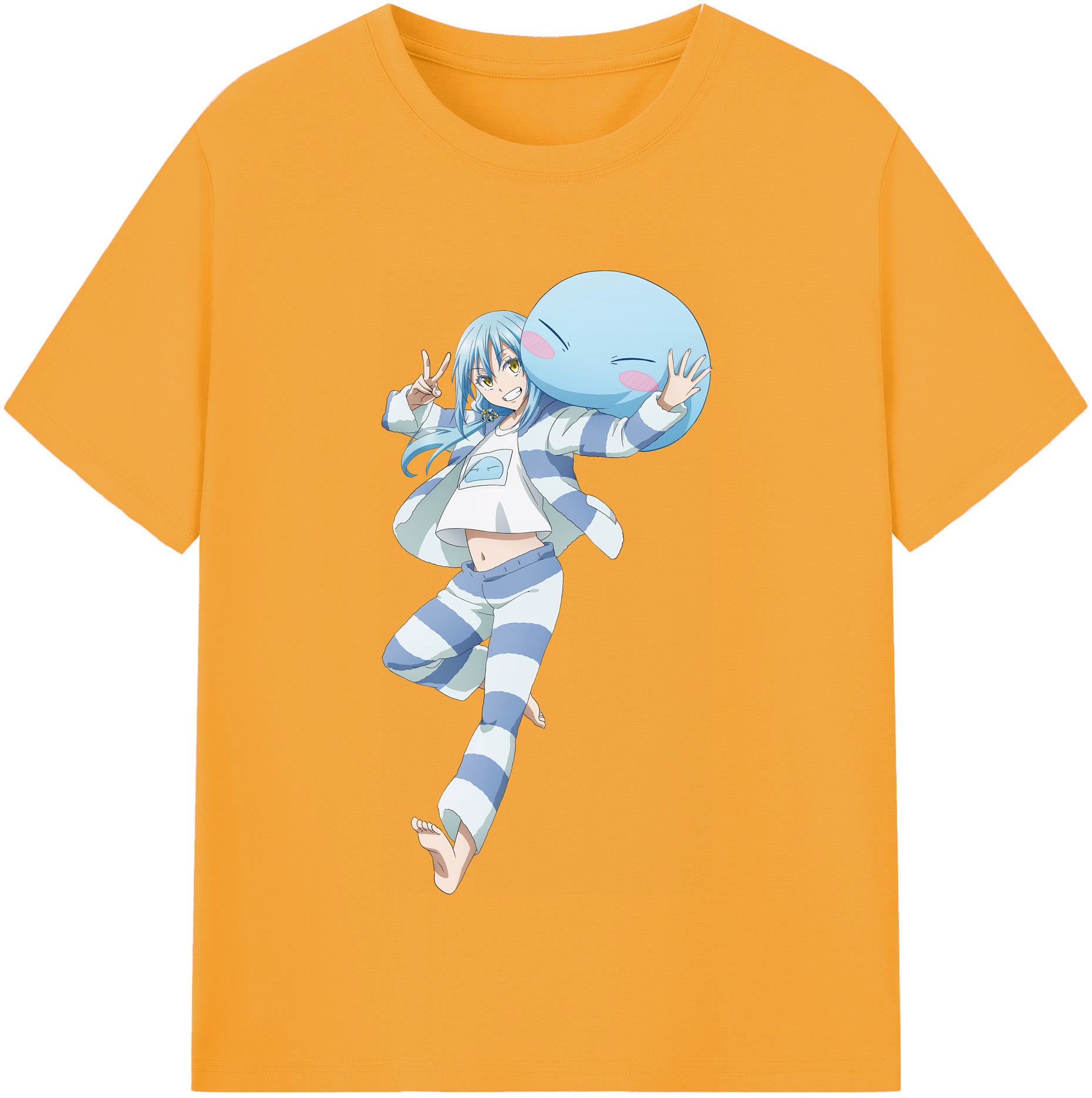 （画像用） 転スラ Regarding Reincarnated to Slime レディースカジュアルプリントTシャツ（綿100％）
