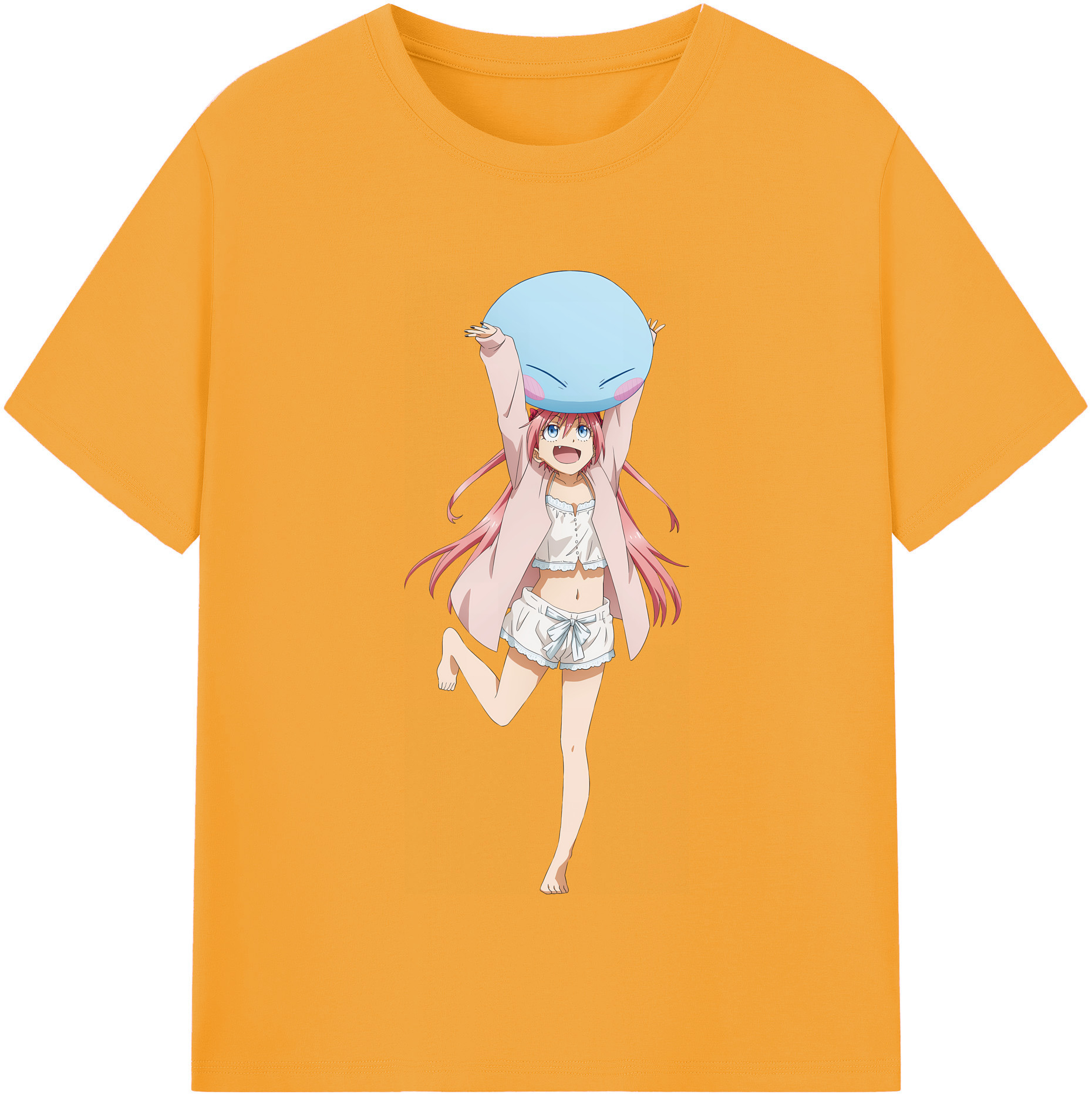 （画像用） 転スラ Regarding Reincarnated to Slime レディースカジュアルプリントTシャツ（綿100％）