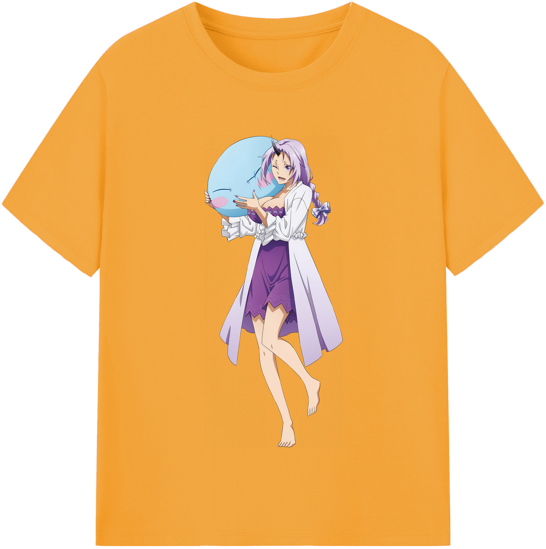 （画像用） 転スラ Regarding Reincarnated to Slime レディースカジュアルプリントTシャツ（綿100％）