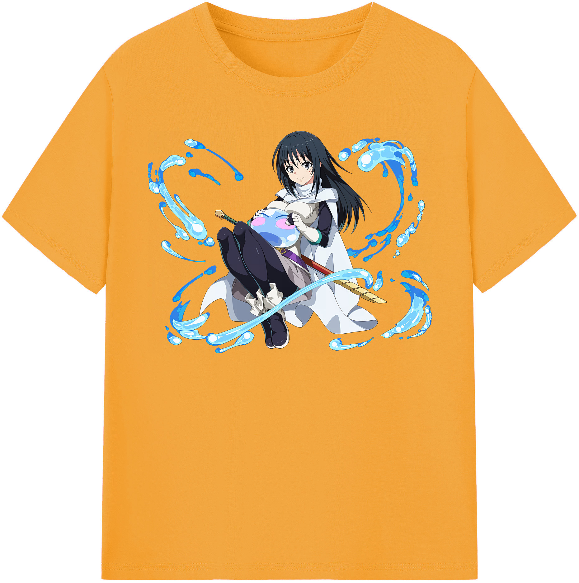 （画像用） 転スラ Regarding Reincarnated to Slime レディースカジュアルプリントTシャツ（綿100％）