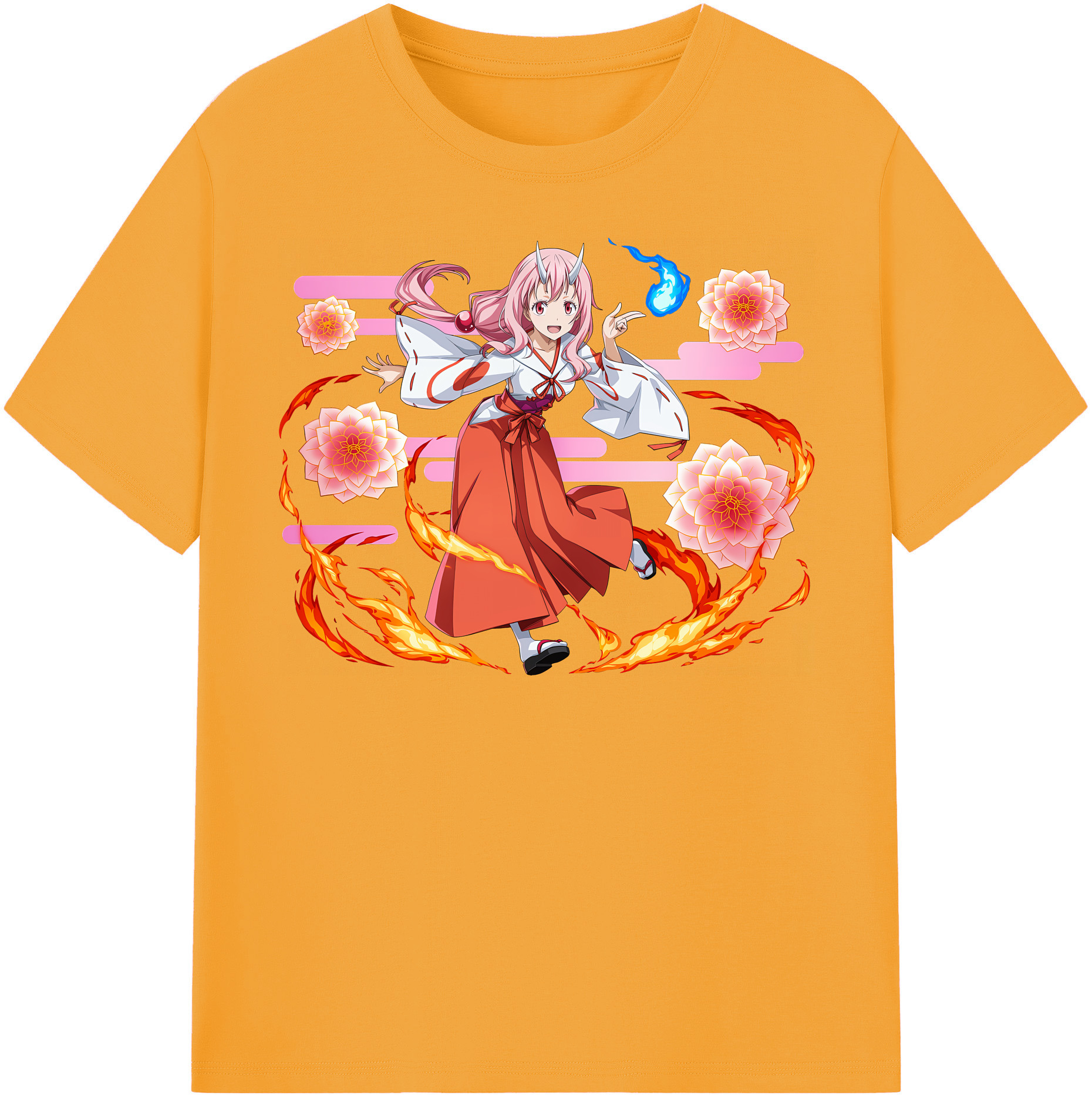 （画像用） 転スラ Regarding Reincarnated to Slime レディースカジュアルプリントTシャツ（綿100％）