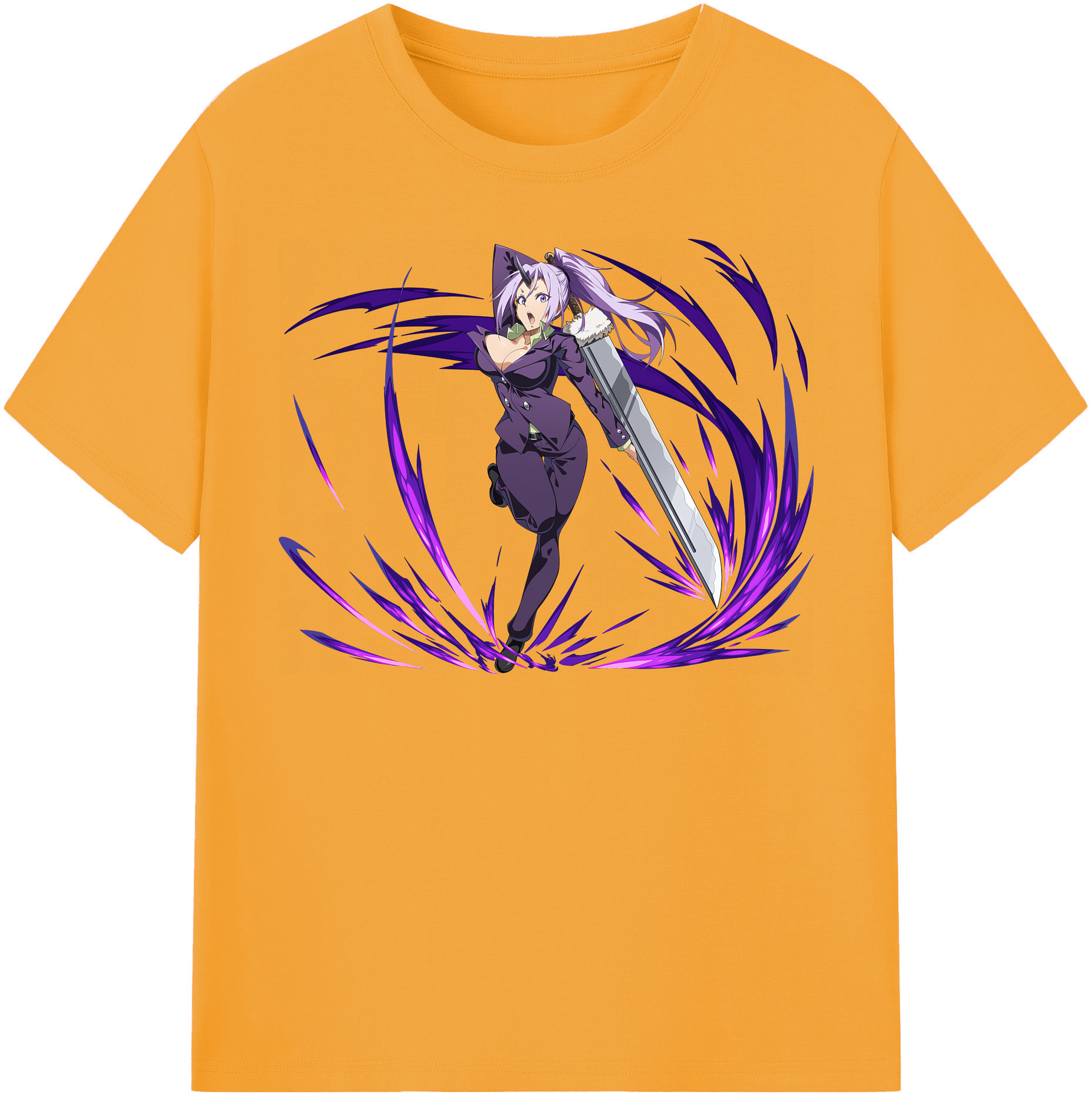 （画像用） 転スラ Regarding Reincarnated to Slime レディースカジュアルプリントTシャツ（綿100％）
