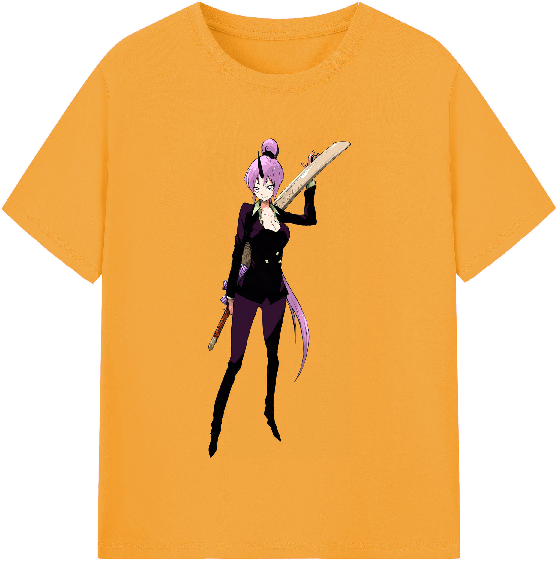 （画像用） 転スラ Regarding Reincarnated to Slime レディースカジュアルプリントTシャツ（綿100％）