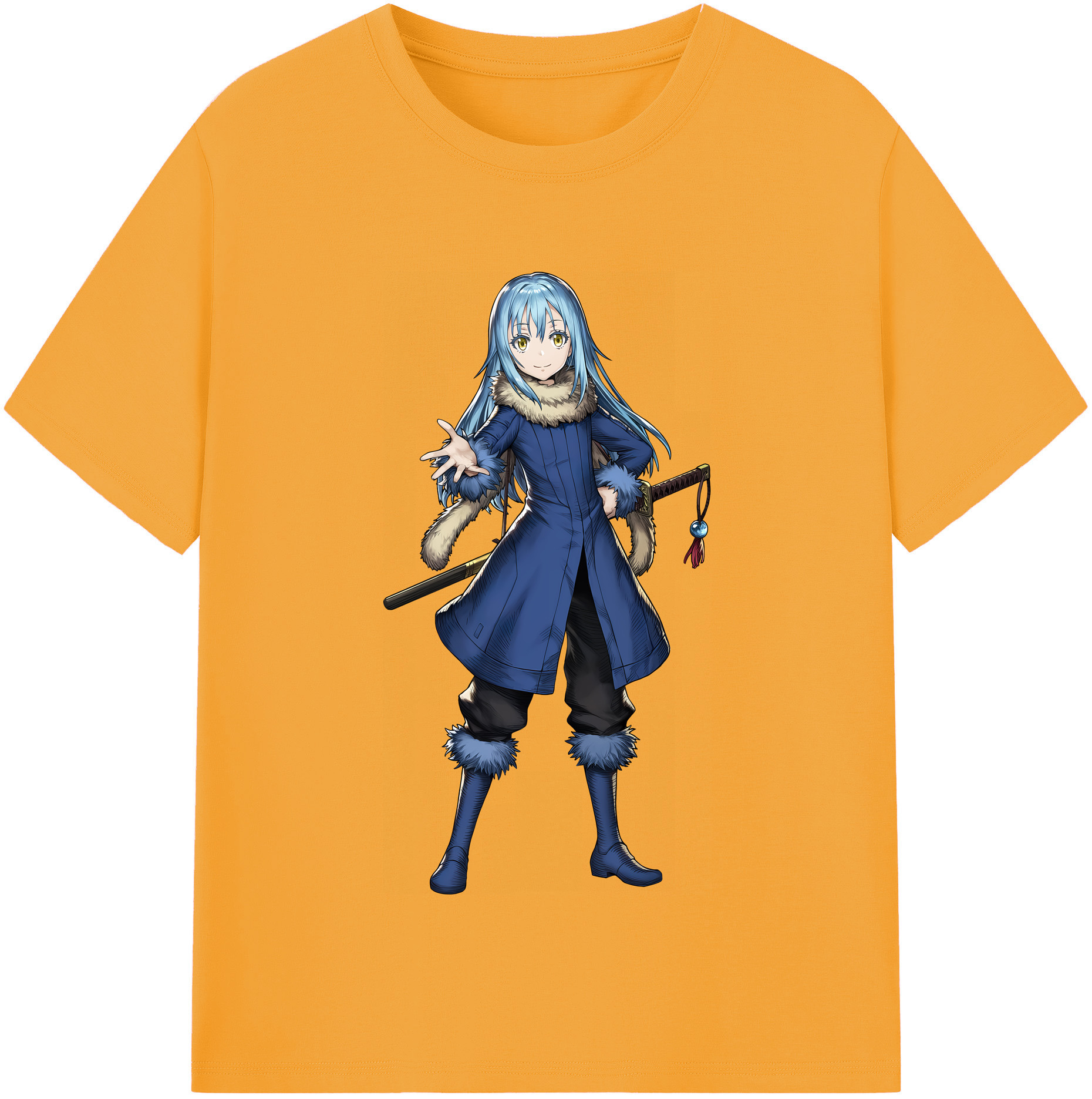 （画像用） 転スラ Regarding Reincarnated to Slime レディースカジュアルプリントTシャツ（綿100％）